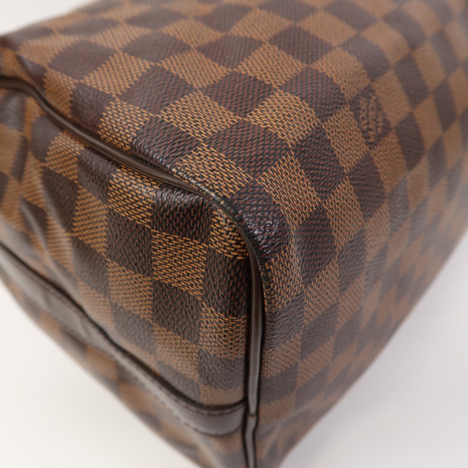 LOUIS VUITTON Damier Ebene Speedy 30金扣手挽肩背兩用袋啡色
