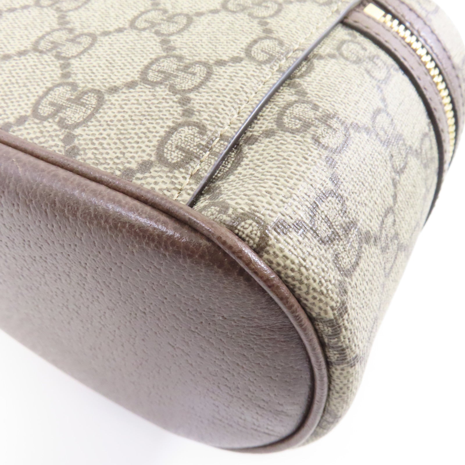 GUCCI 塗層帆布Ophidia Cosmetic Case金扣化妝袋啡色