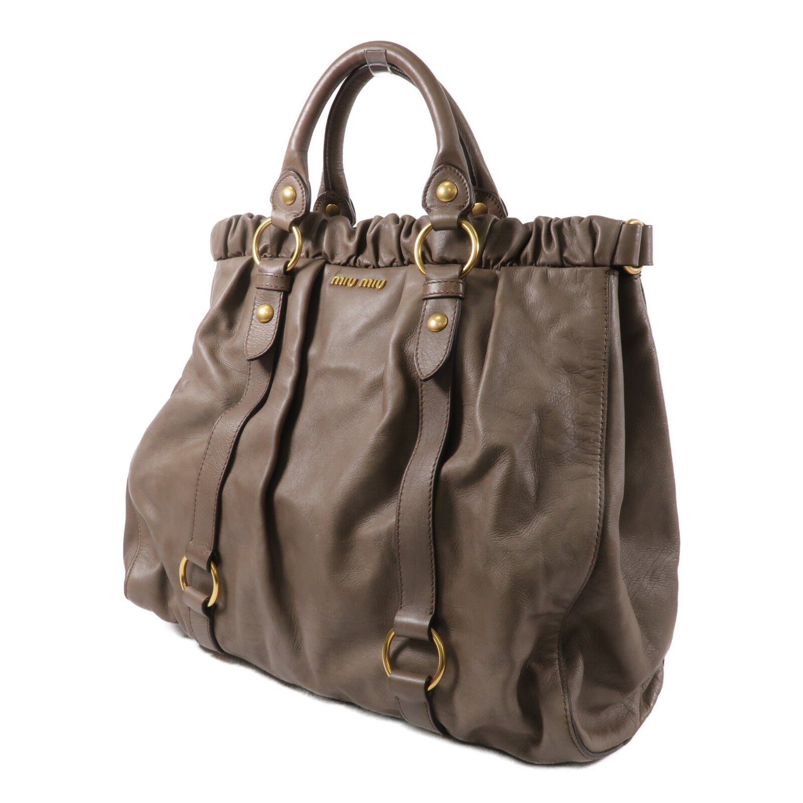Miu Miu 牛皮皮革2 Way Shoulder手挽肩背兩用袋
