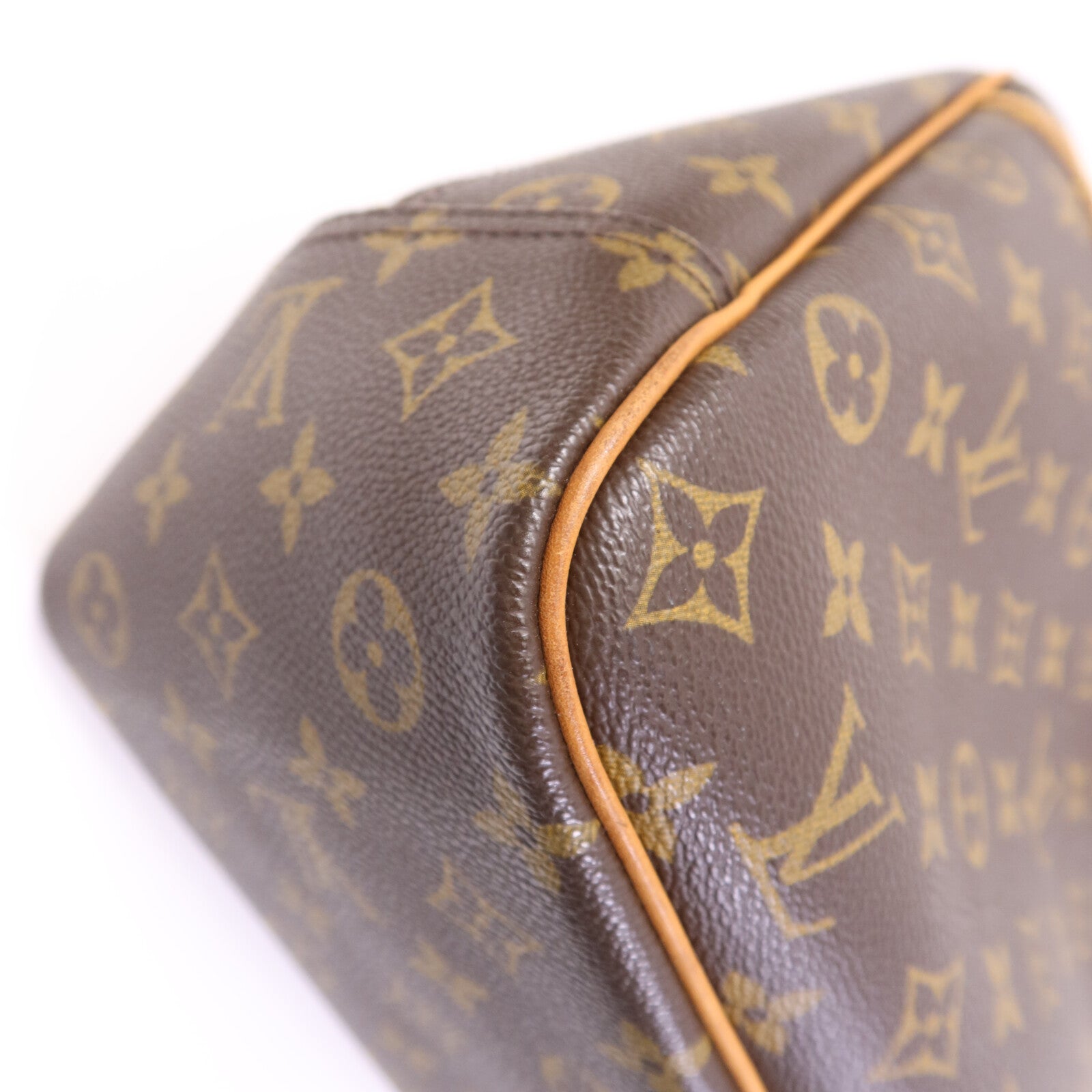 LOUIS VUITTON Monogram Deauville金扣手挽袋棕色