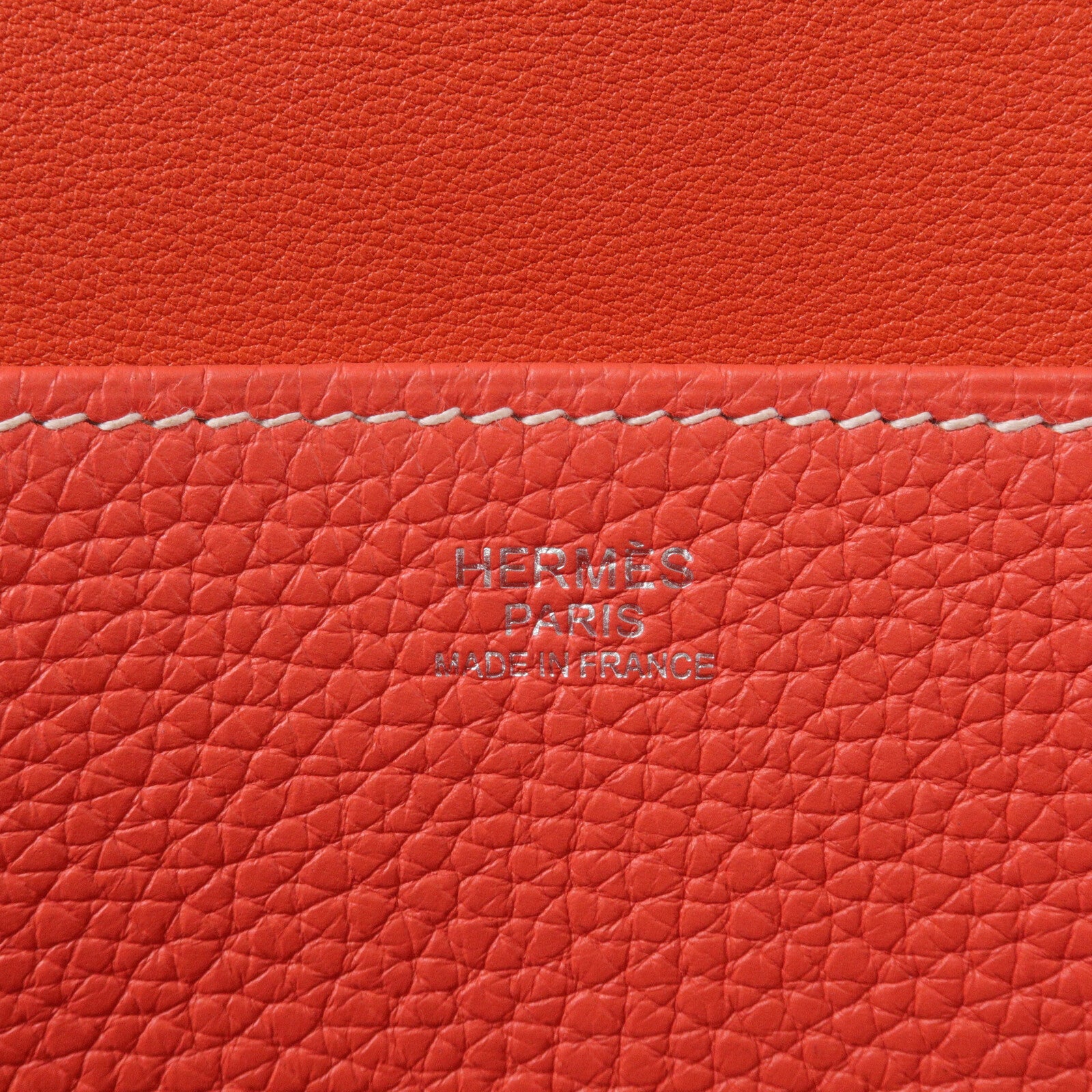HERMES Clemence皮革Halzan 31手挽肩背兩用袋Rose Jaipur/Capucine