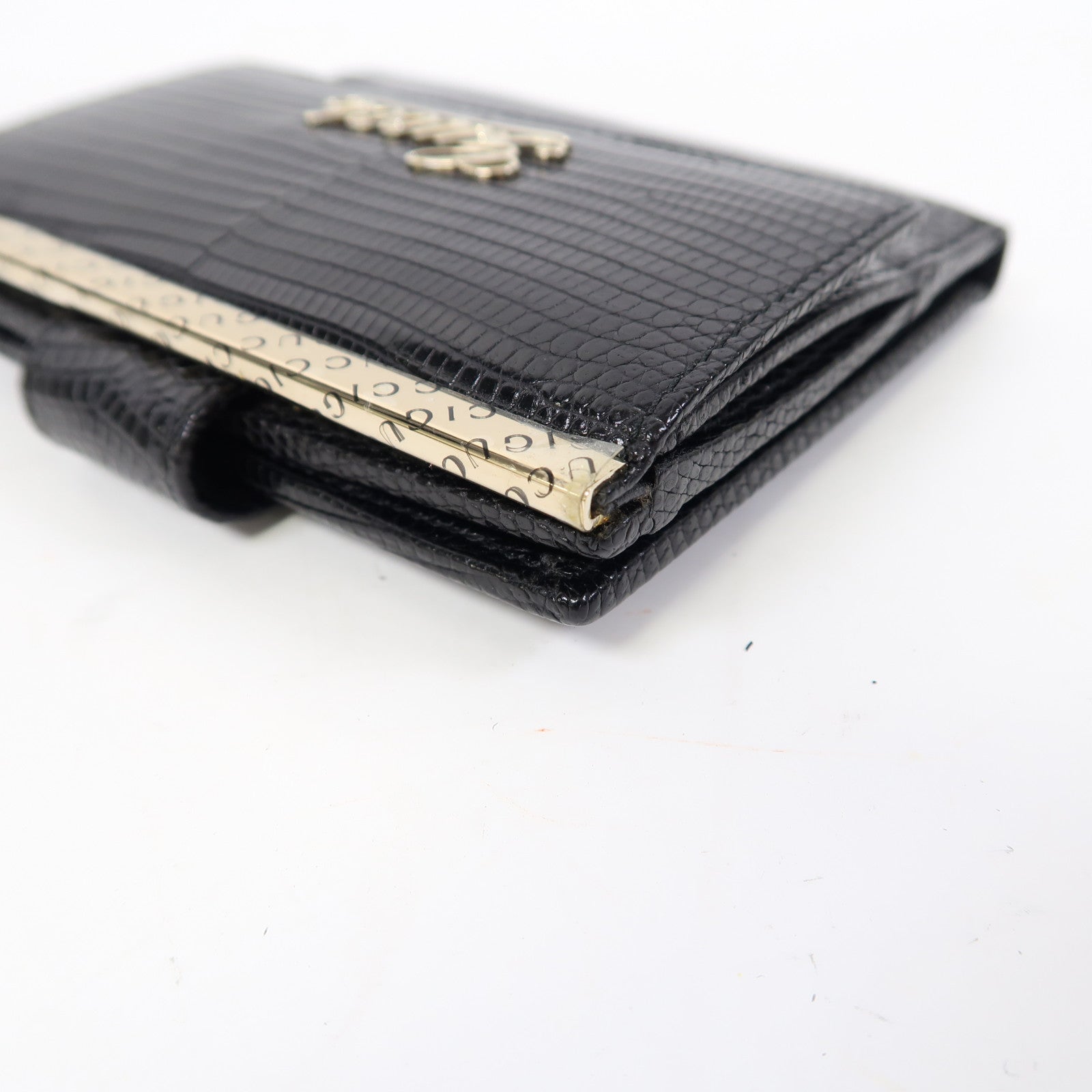 GUCCI 牛皮皮革Wallet金扣錢包黑色