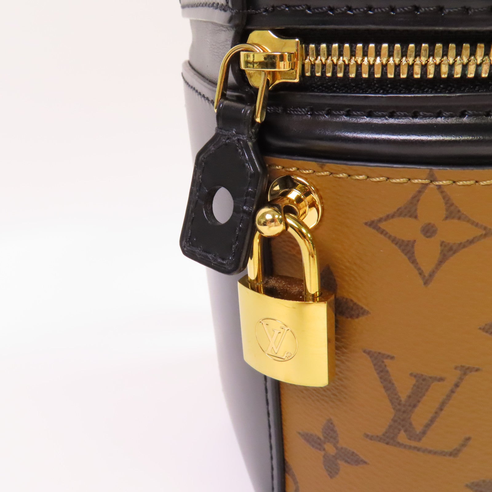 LOUIS VUITTON 【激減優惠】Monogram Reverse Cannes 2Way Shoulder Bag金扣手挽肩背兩用袋啡色/黑色