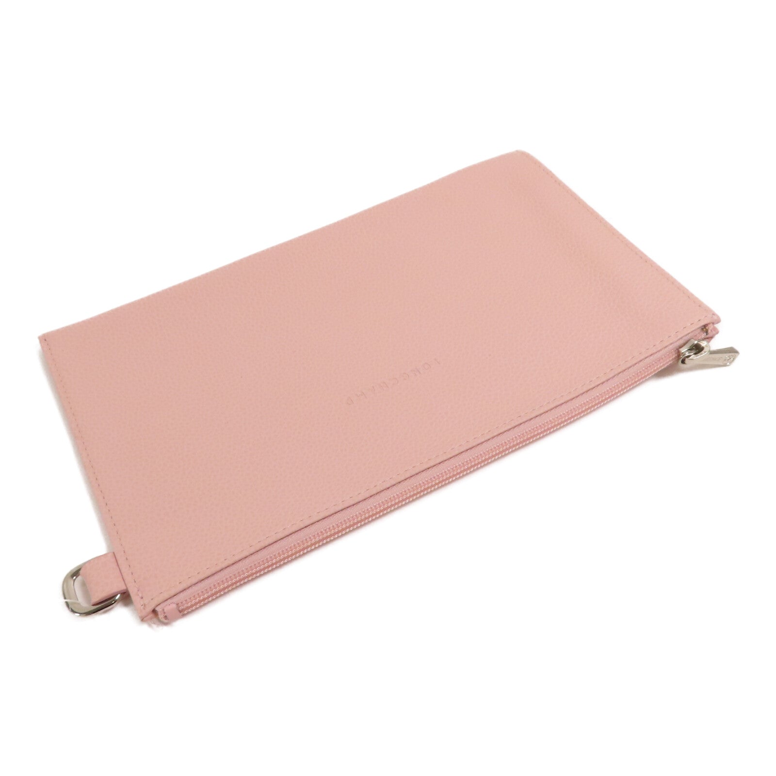 Longchamp 牛皮皮革Clutch銀扣手拿包