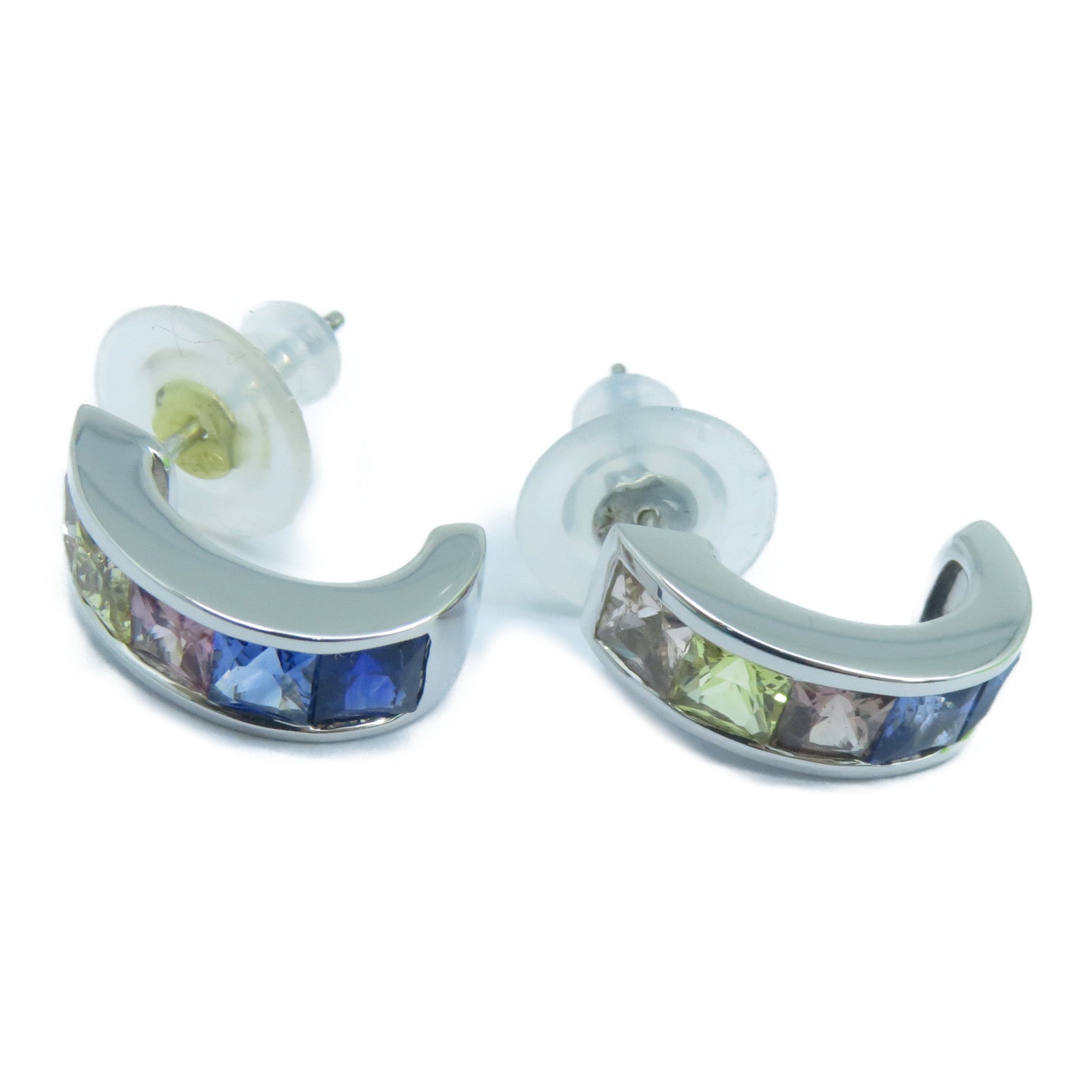JEWELRY **【激減優惠】18K白金Earrings 1.60ct/1.50ct彩色寶石耳環