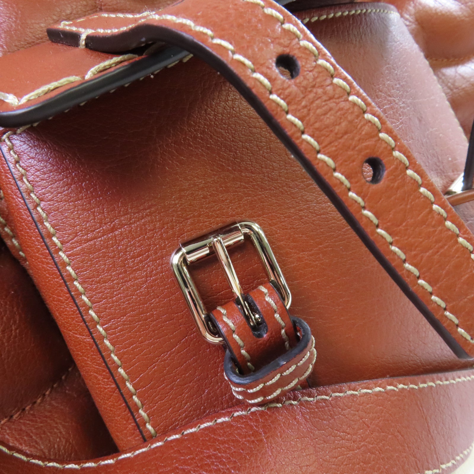 Chloe 【激減優惠】牛皮皮革Edith Satchel 2Way Shoulder Bag金扣手挽肩背兩用袋啡色