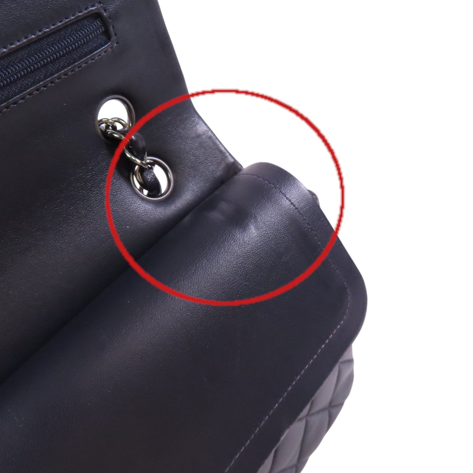 CHANEL 羊皮皮革Classic 25銀扣鏈帶肩背袋