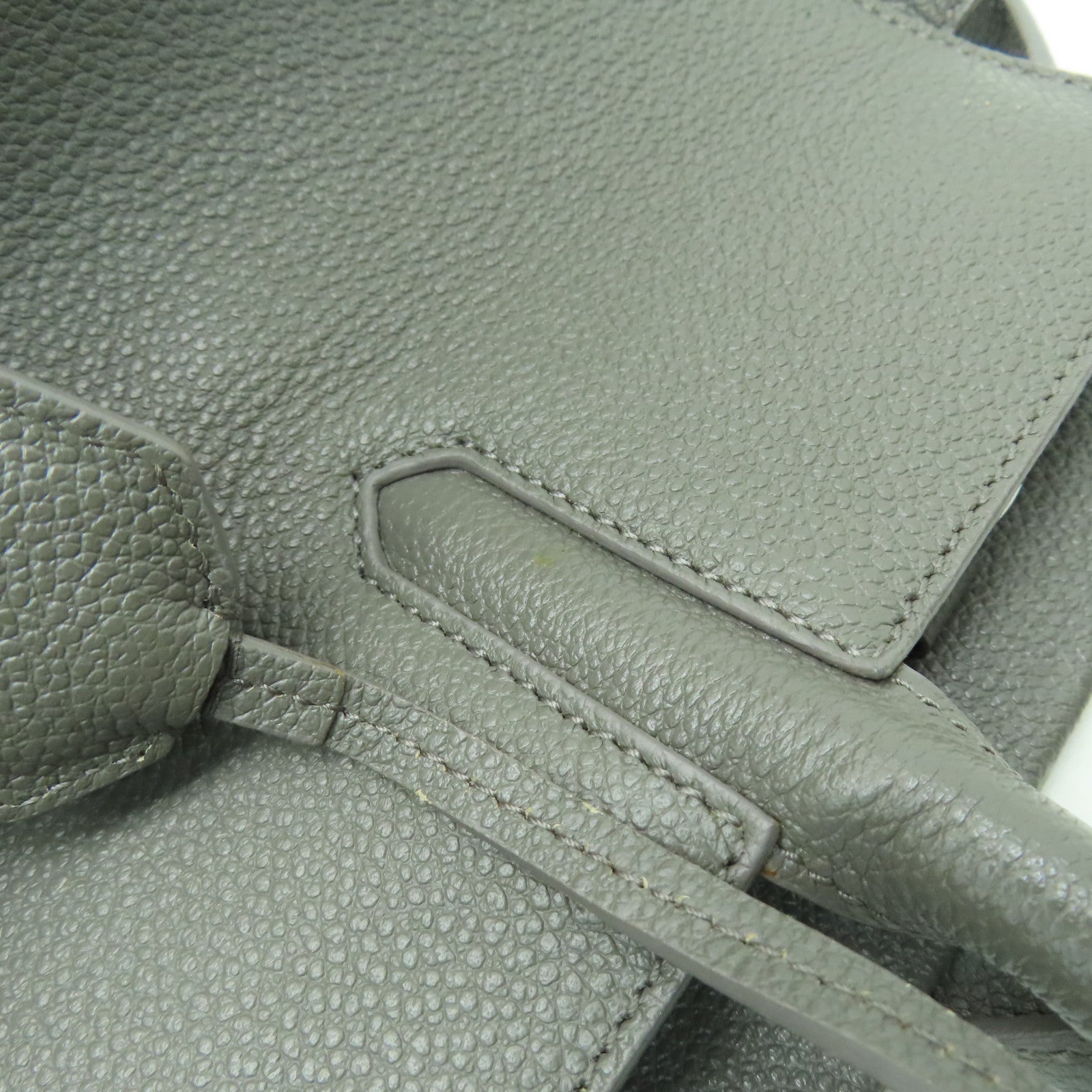 SAINT LAURENT 牛皮皮革2 Way Shoulder銀扣手挽肩背兩用袋灰色