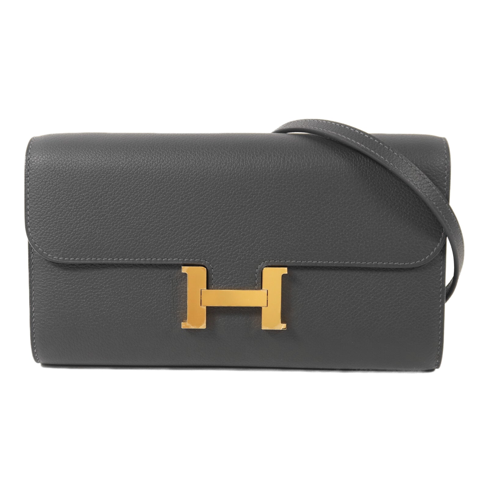 HERMES Evercolor皮革Constance To Go肩背袋Ardoise