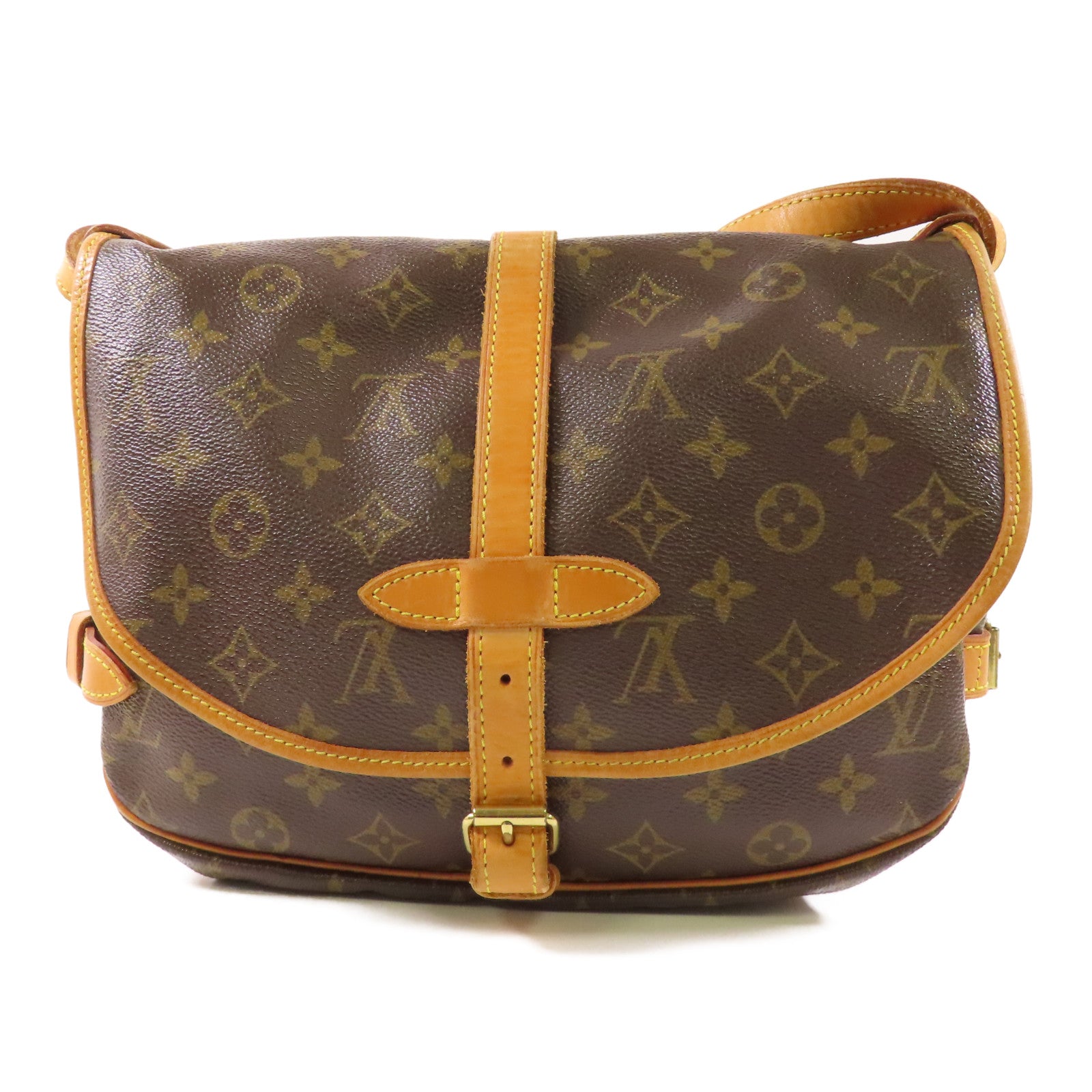 LOUIS VUITTON Monogram Saumur 30金扣肩背袋