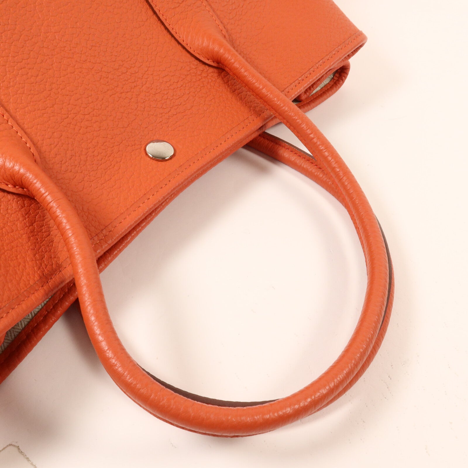HERMES Country皮革Garden Party PM手挽袋Sanguine