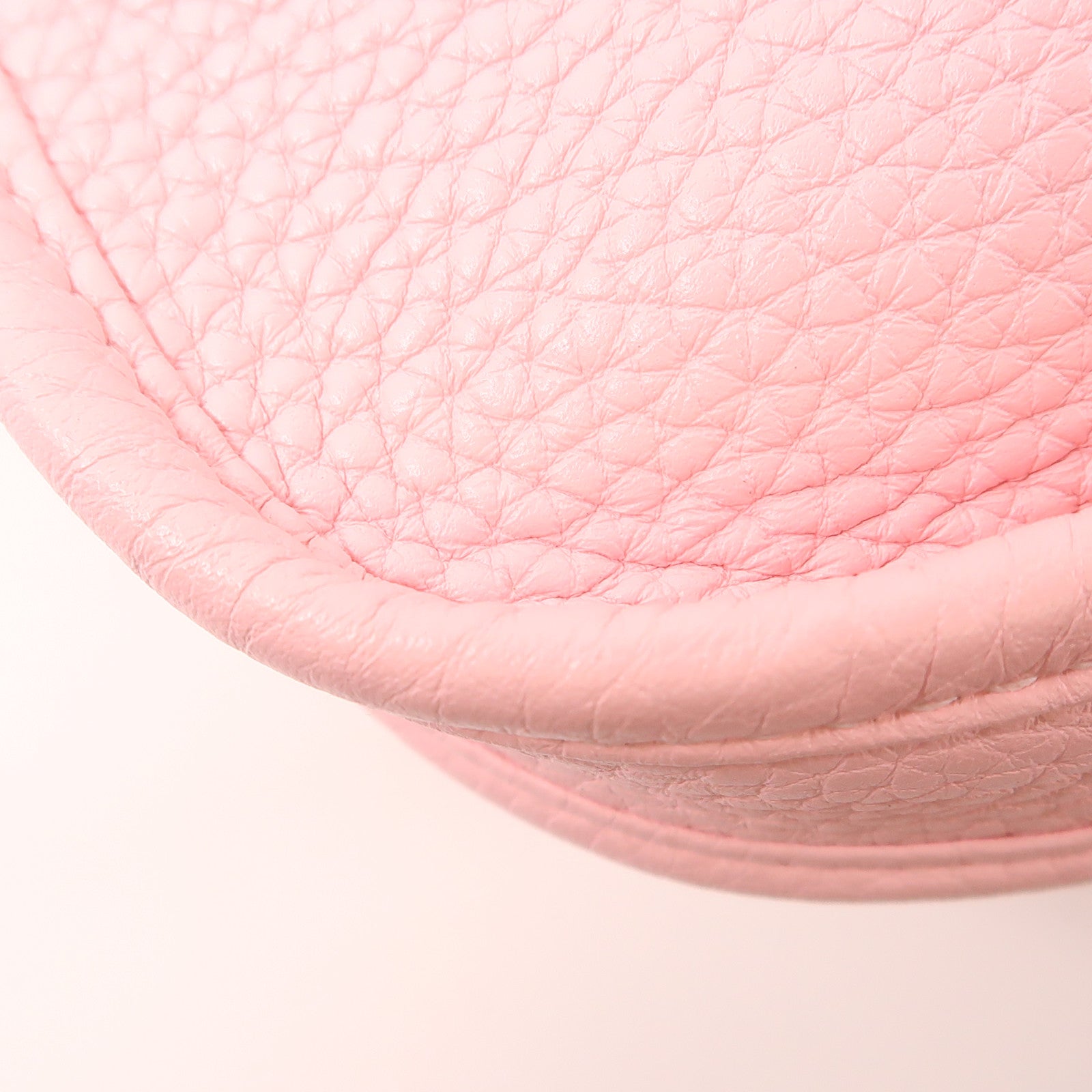 HERMES Clemence皮革Evelyne GM銀扣肩背袋Rose Sakura粉紅色