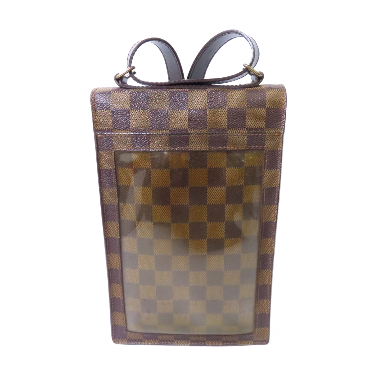 LOUIS VUITTON Damier Ebene Portobello金扣肩背袋啡色