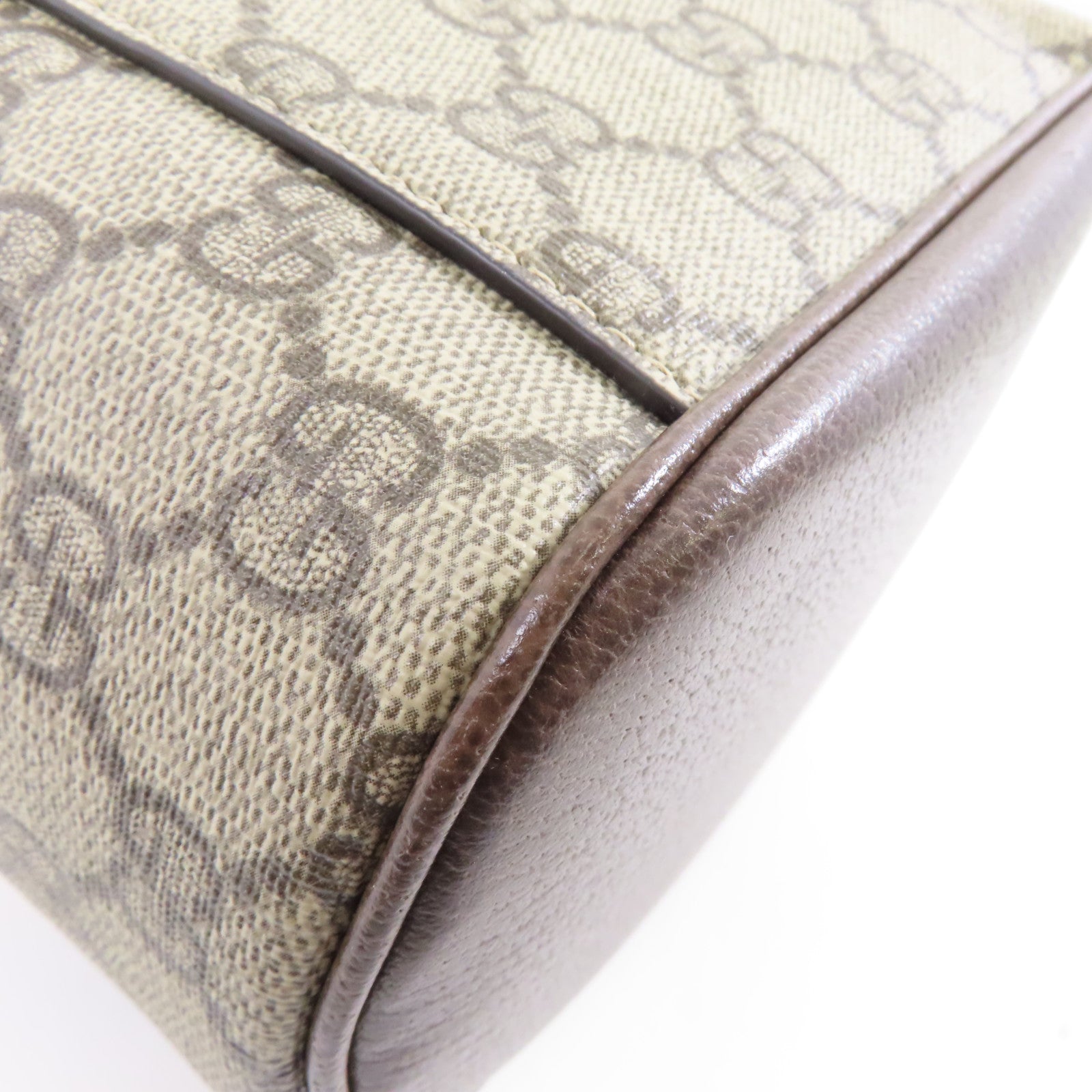 GUCCI 塗層帆布Ophidia Cosmetic Case金扣化妝袋啡色