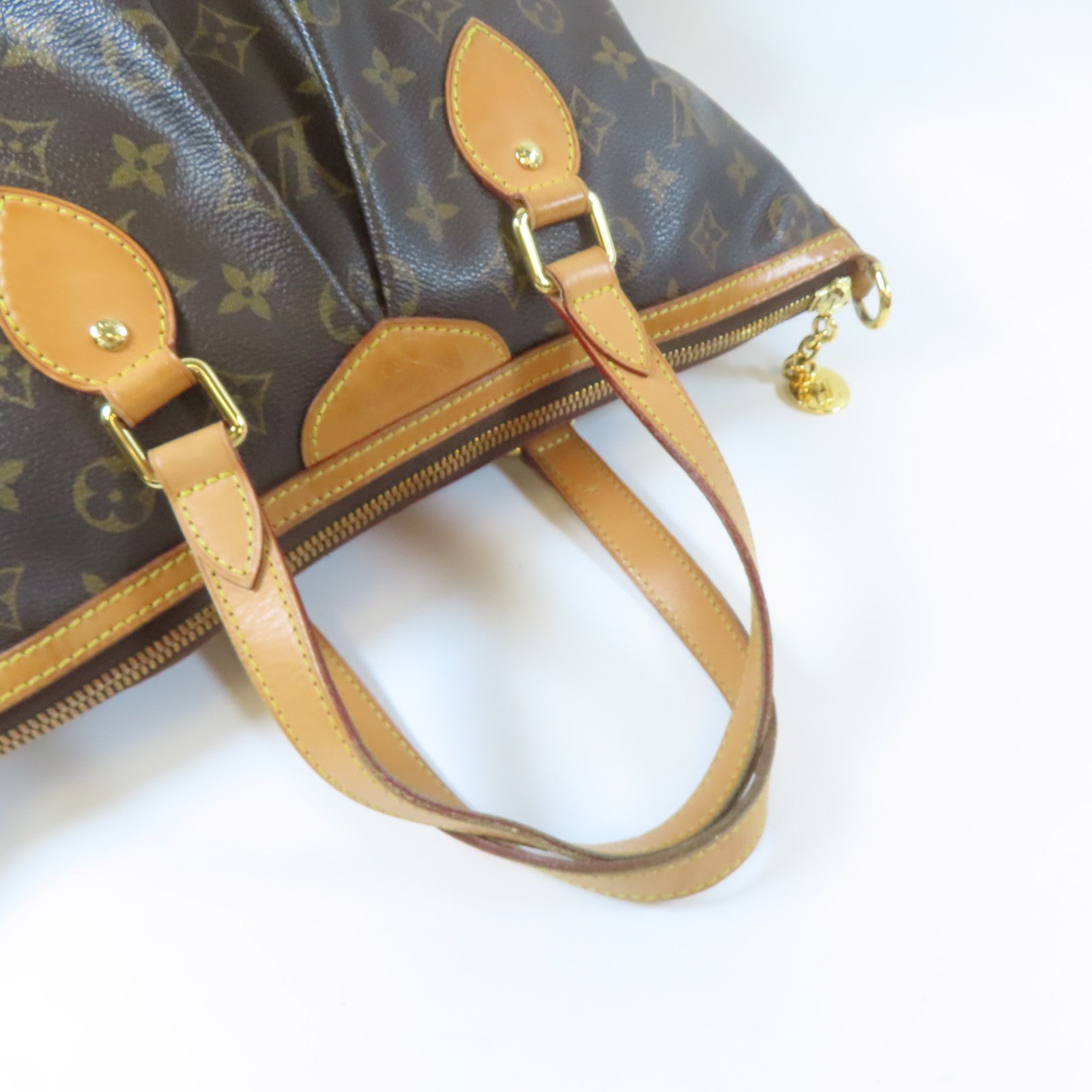 LOUIS VUITTON Monogram Palermo PM 2 Way Shoulder金扣手挽肩背兩用袋啡色