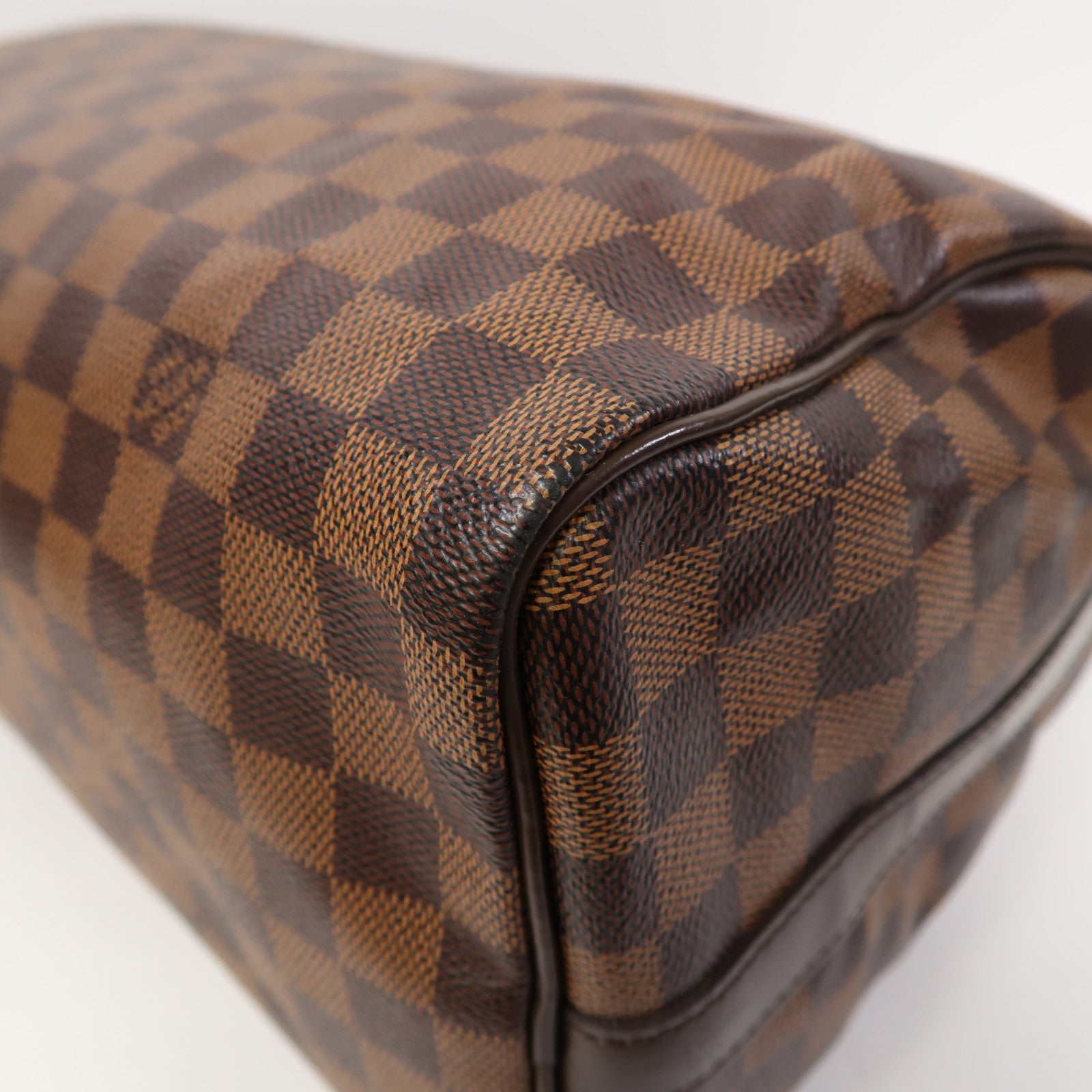 LOUIS VUITTON Damier Ebene Speedy 30金扣手挽肩背兩用袋啡色