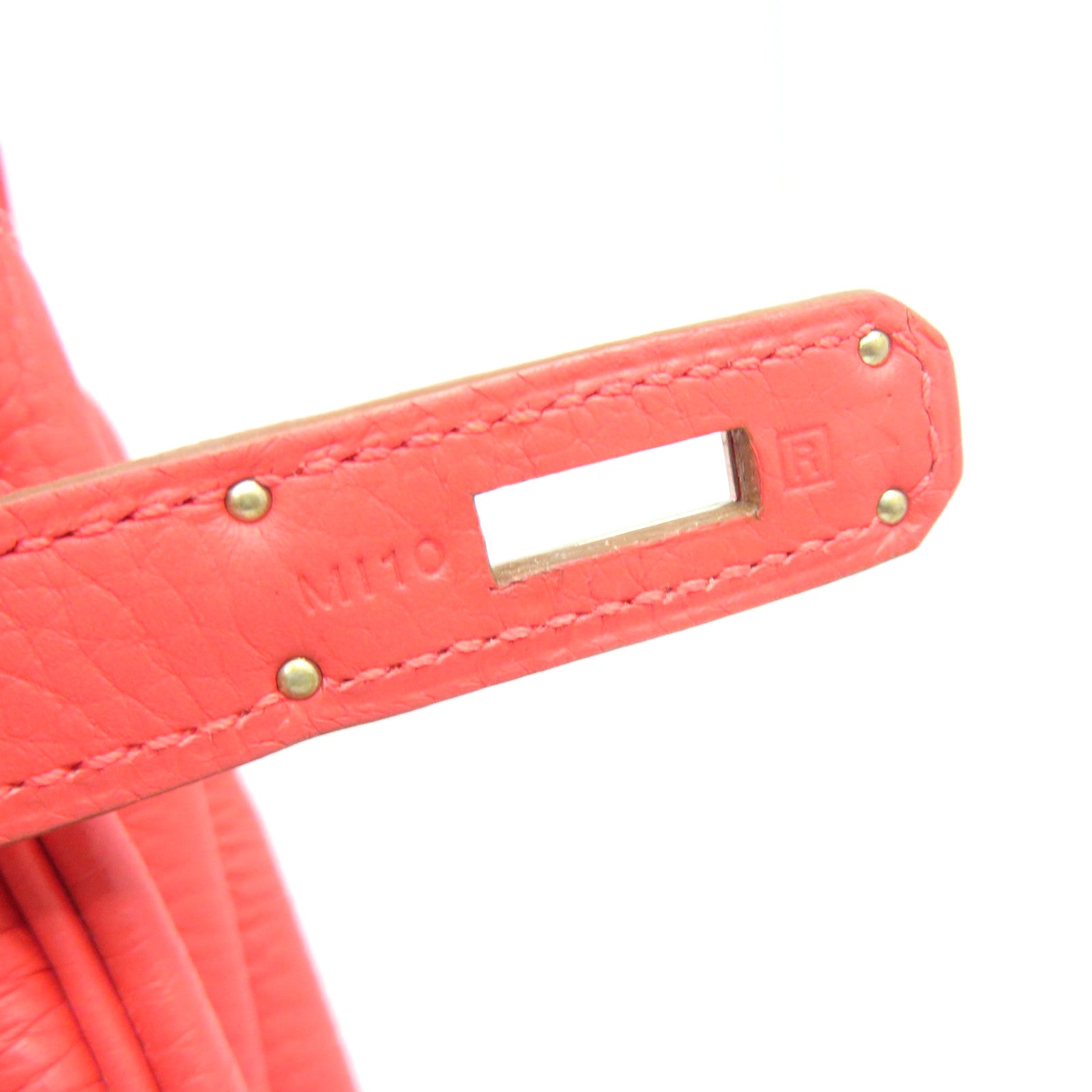 HERMES Clemence Leather Kelly 32 2Way Handbag Silver Buckle Handle Shoulder Backpack T5 Pink