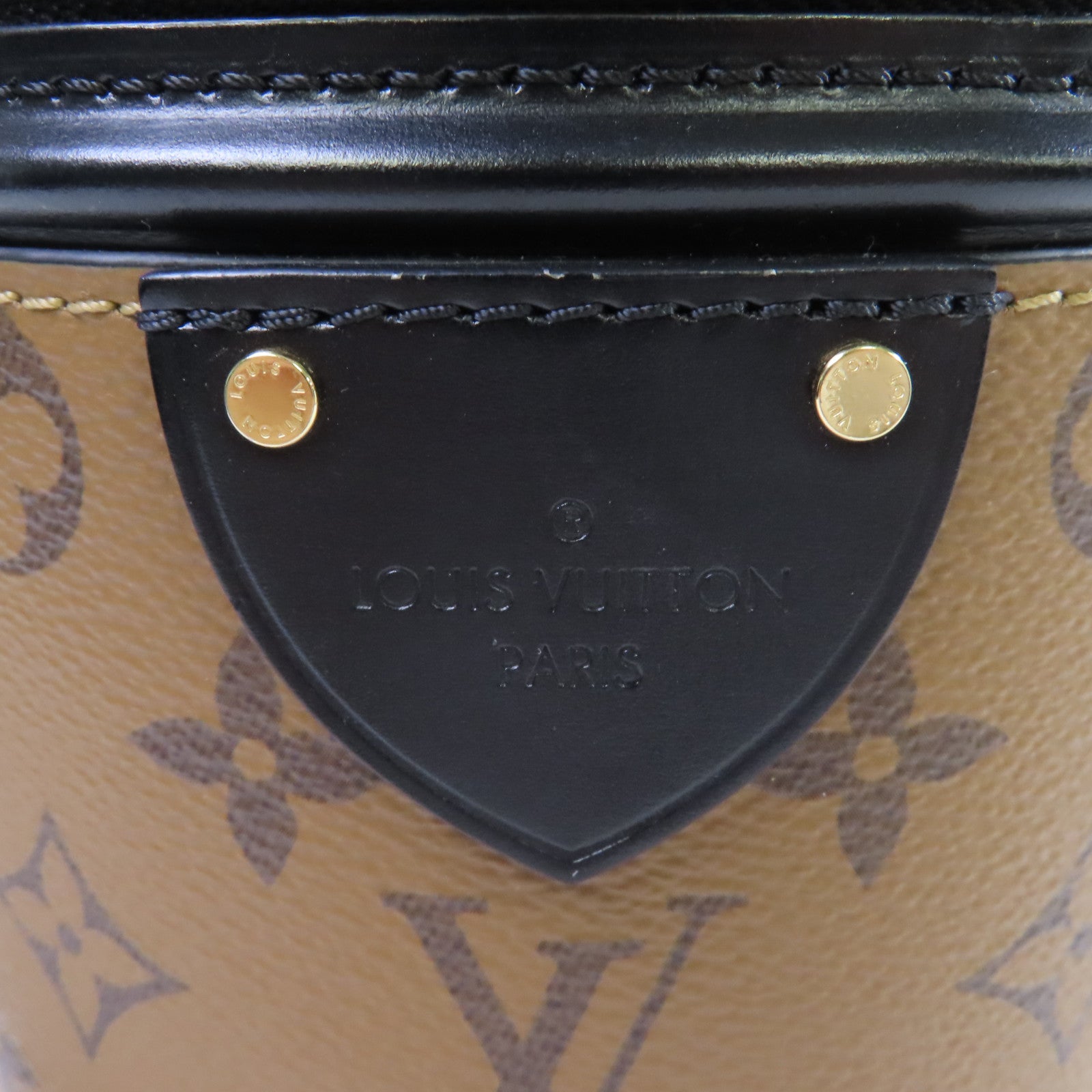 LOUIS VUITTON 【激減優惠】Monogram Reverse Cannes 2Way Shoulder Bag金扣手挽肩背兩用袋啡色/黑色
