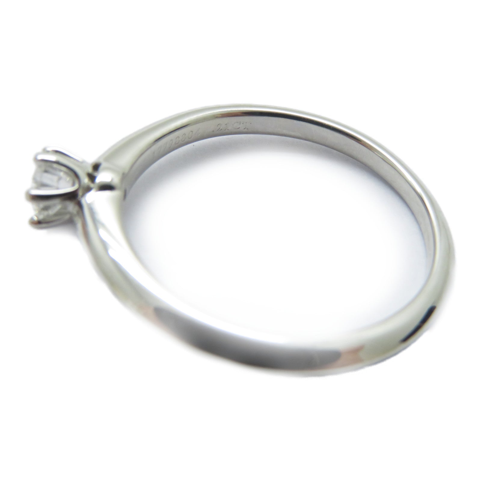TIFFANY＆CO 950鉑金Solitaire Diamond Ring鑽石戒指US#6