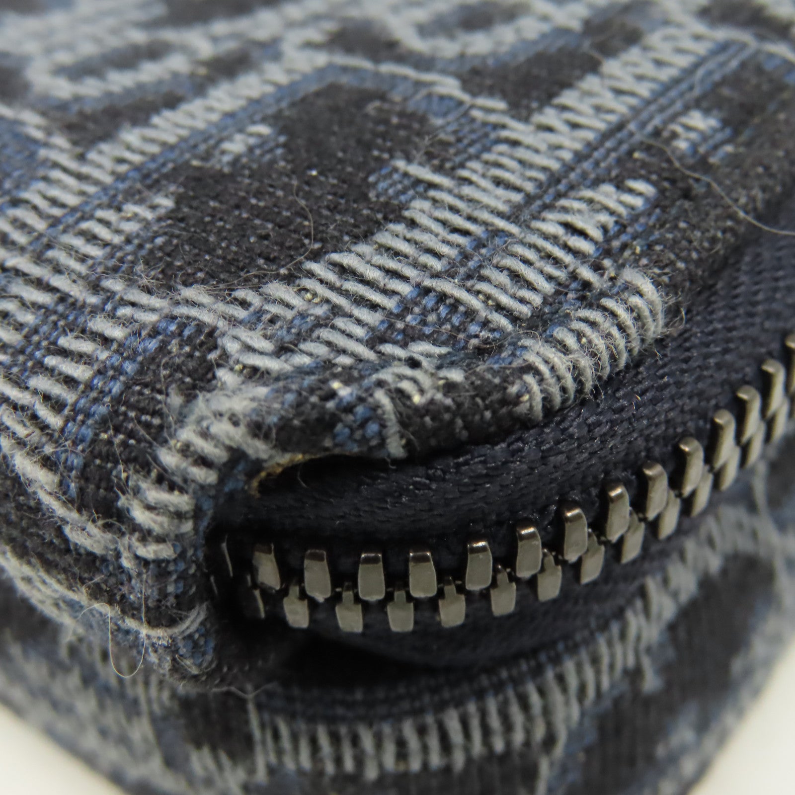 Dior 【激減優惠】帆布Oblique Jacquard Shoulder Bag肩背袋寶藍色