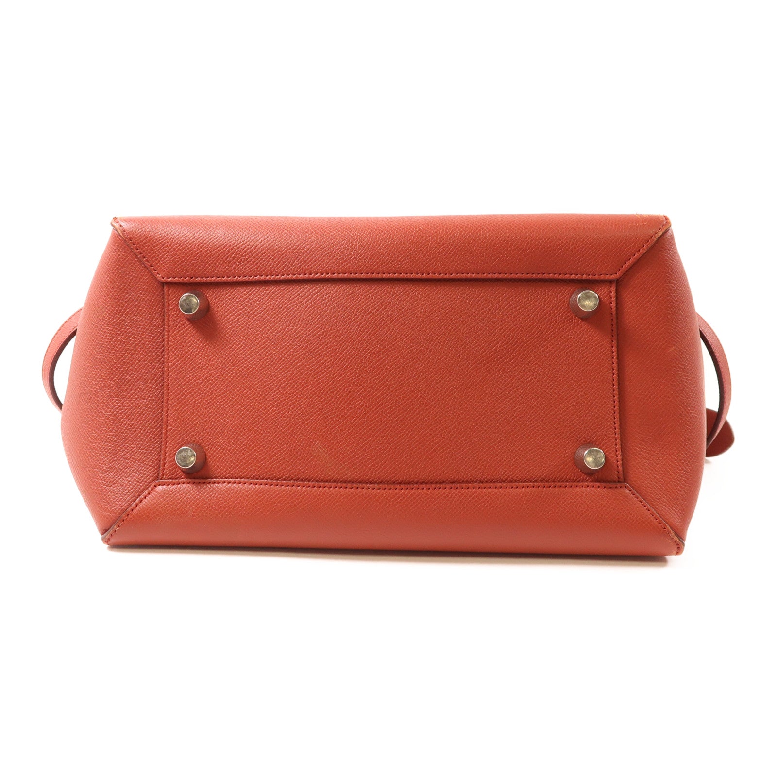 CELINE 牛皮皮革Belt Bag銀扣手挽肩背兩用袋紅色