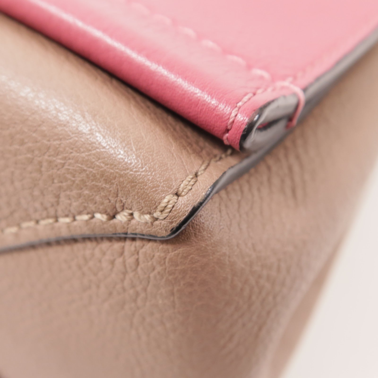 LOUIS VUITTON LV SHW Lockme II BB 2 Way Bag M54792 Calfskin Leather Pink/Brown