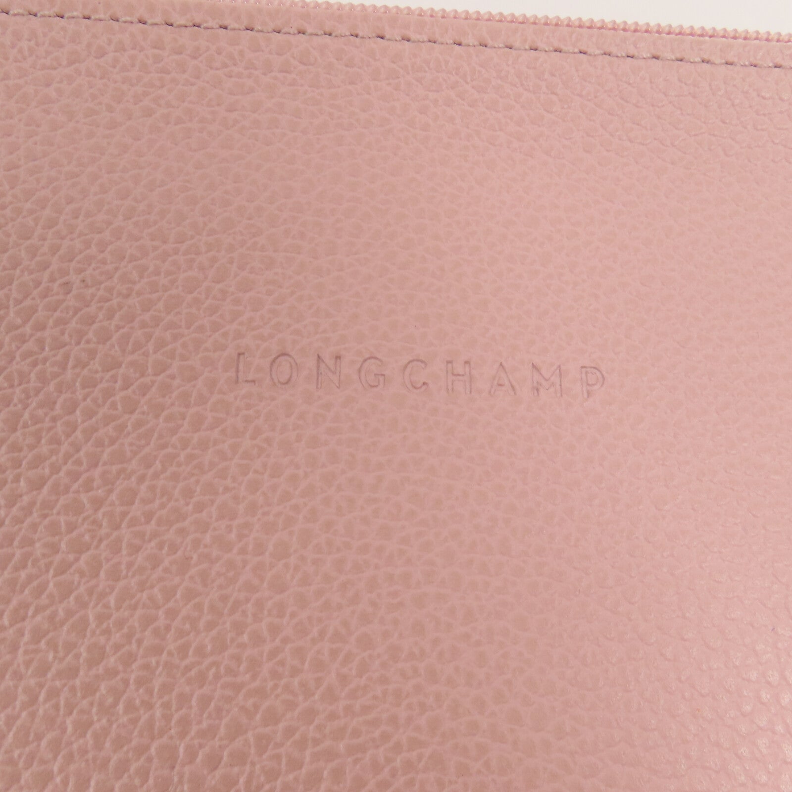 Longchamp 牛皮皮革Clutch銀扣手拿包