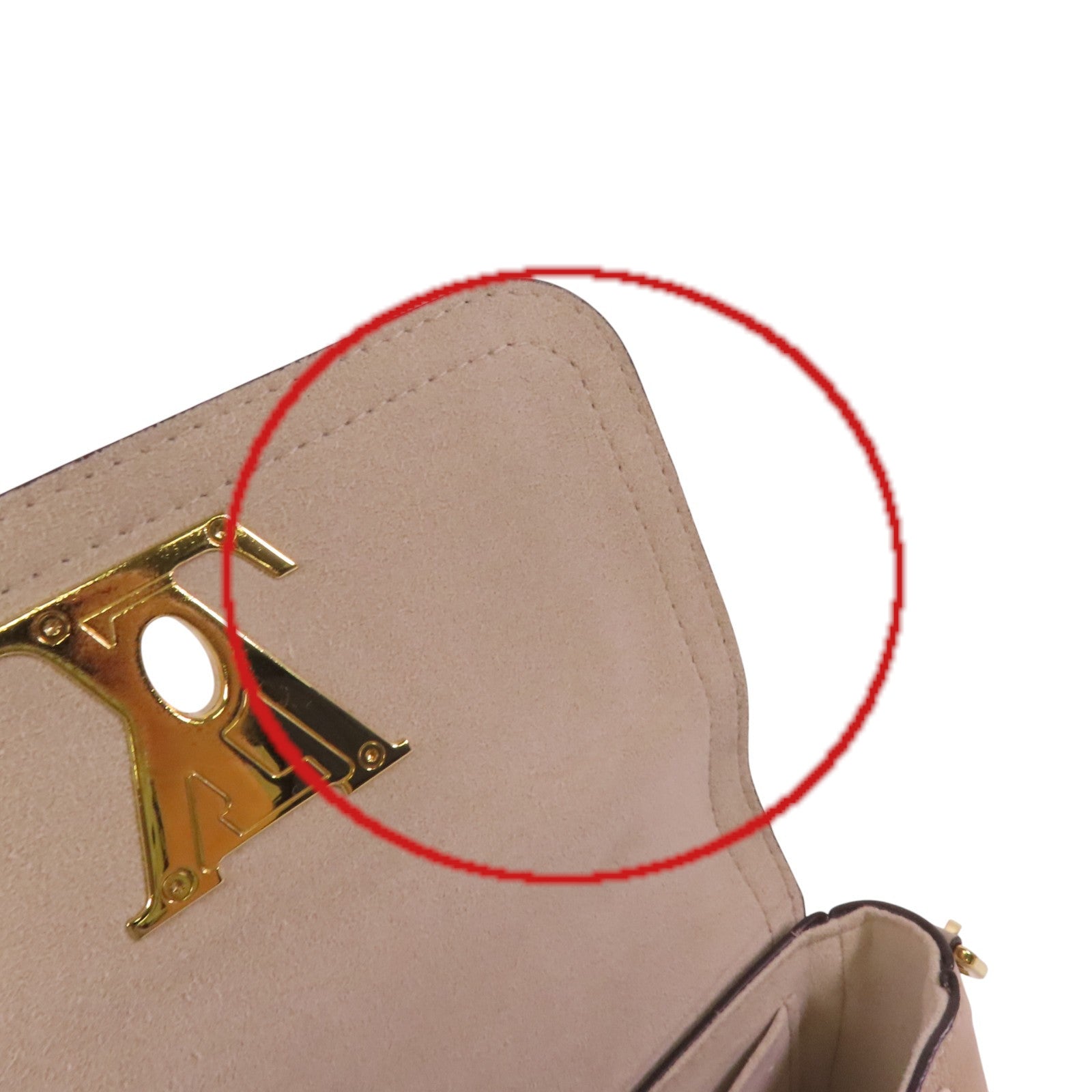 LOUIS VUITTON Greige Lockme Tender金扣肩背袋