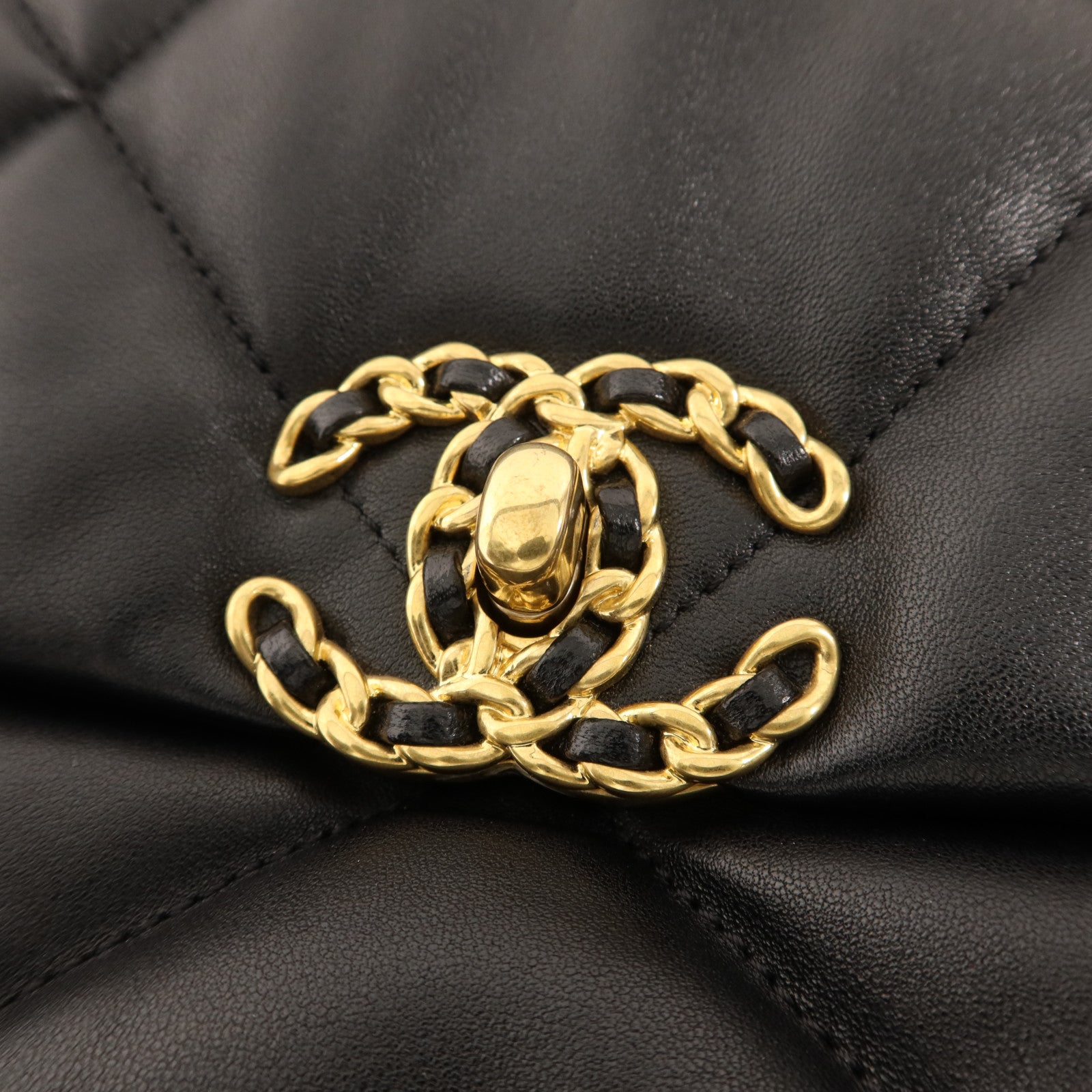 CHANEL 羊皮皮革Chanel 19 Small金扣手挽肩背兩用袋