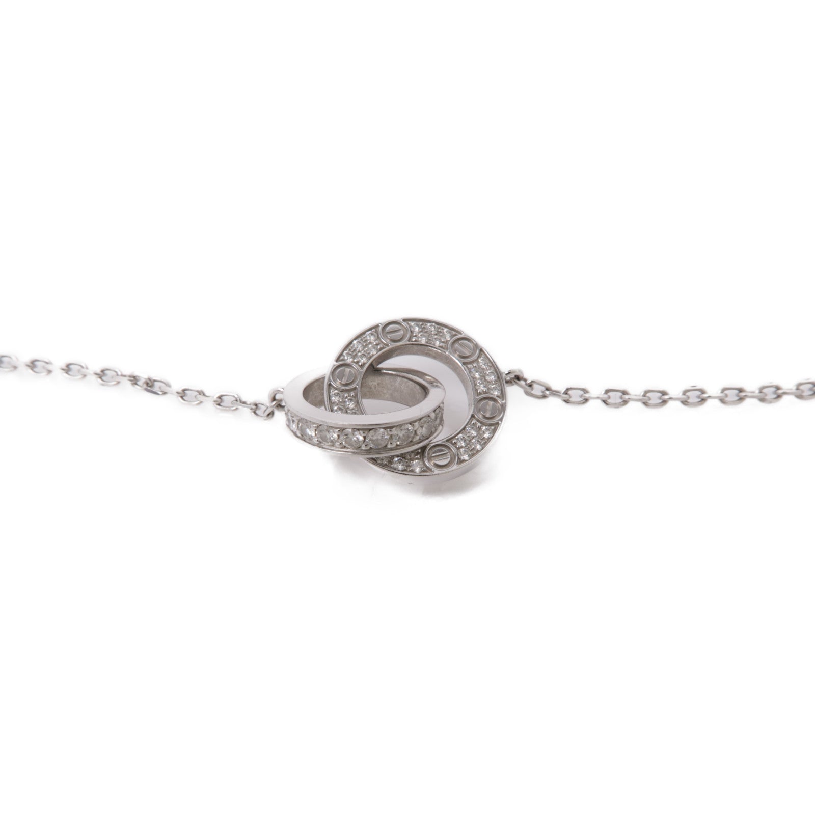 CARTIER 【激減優惠】18K白金/鑽石Love Necklace項鏈