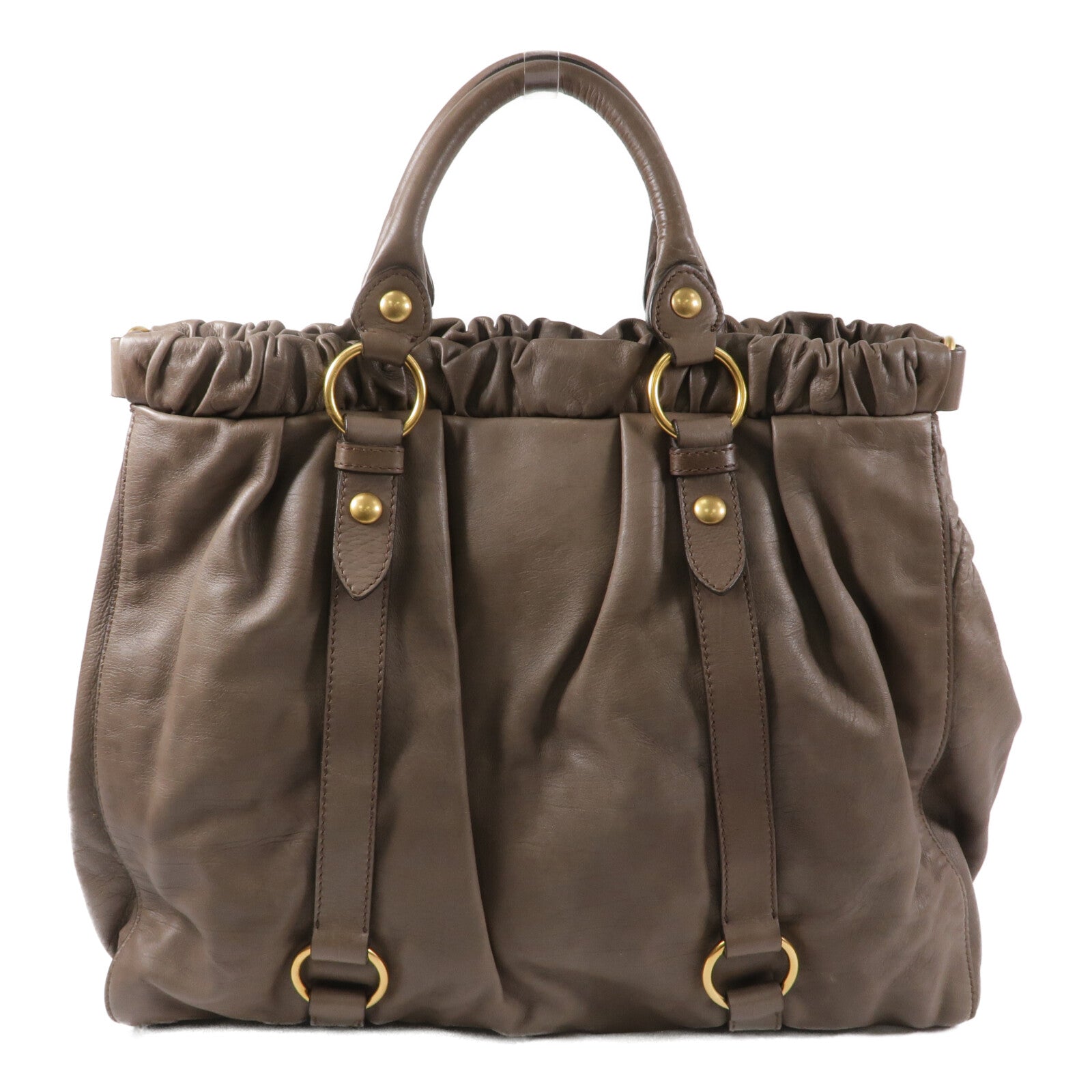 Miu Miu 牛皮皮革2 Way Shoulder手挽肩背兩用袋