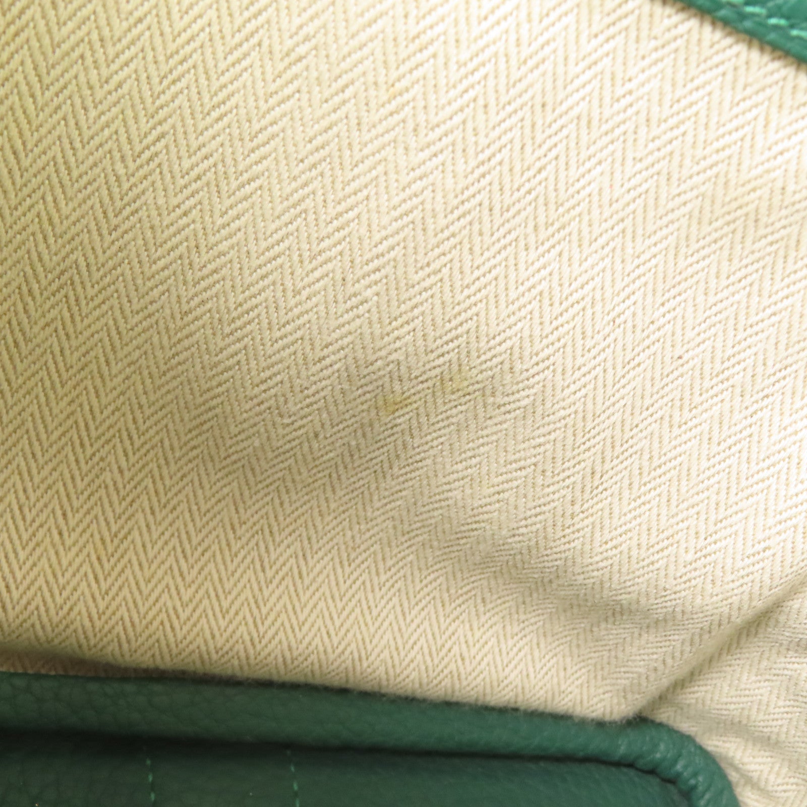 HERMES Negonda皮革Garden Party TPM銀扣手挽袋綠色