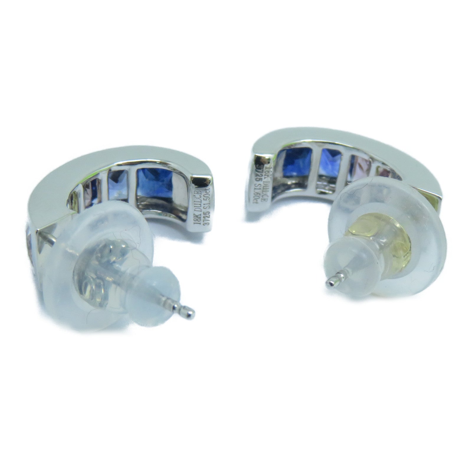 JEWELRY **【激減優惠】18K白金Earrings 1.60ct/1.50ct彩色寶石耳環