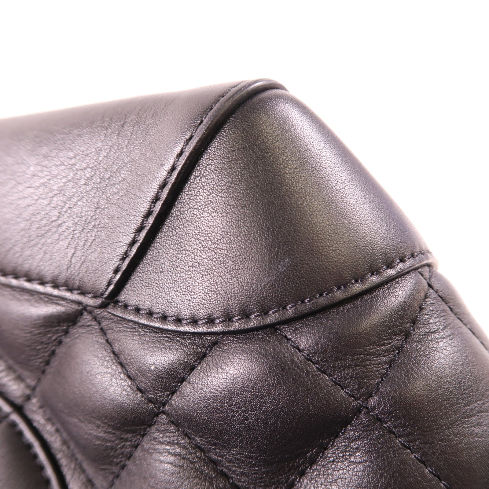 CHANEL 牛皮皮革2way Shoulder銀扣鏈帶手挽肩背兩用袋