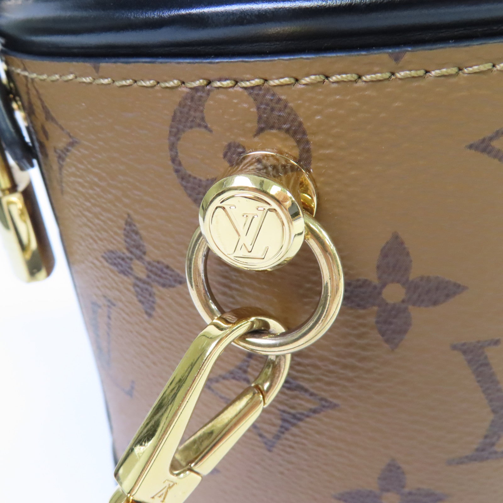 LOUIS VUITTON 【激減優惠】Monogram Reverse Cannes 2Way Shoulder Bag金扣手挽肩背兩用袋啡色/黑色