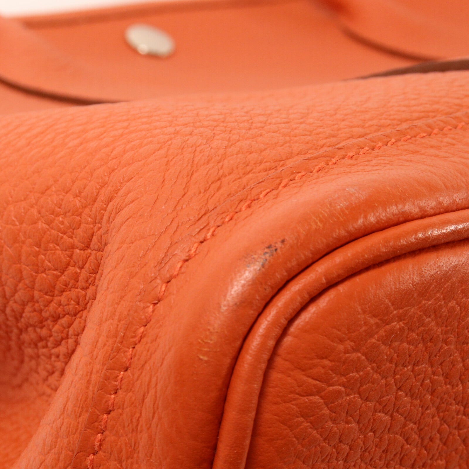 HERMES Country皮革Garden Party PM手挽袋Sanguine