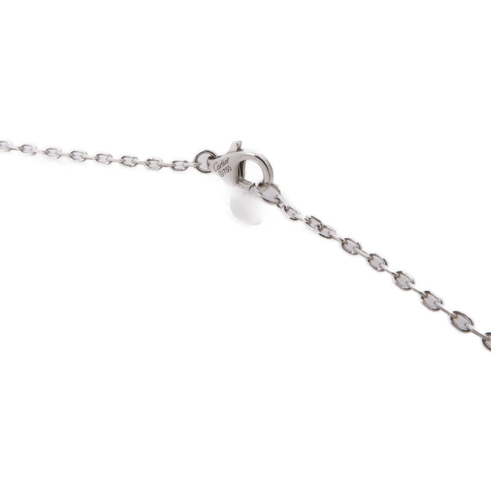 CARTIER 18K白金/鑽石Love Necklace項鏈