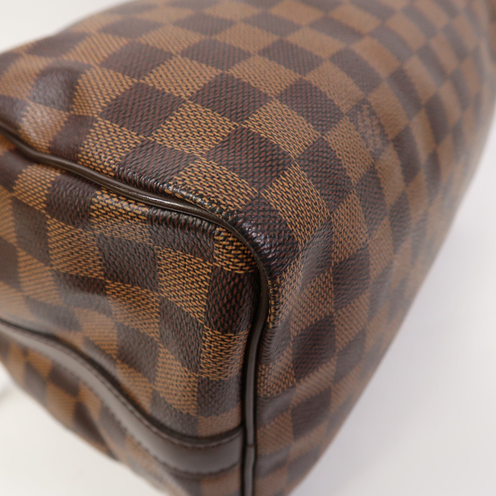 LOUIS VUITTON Damier Ebene Speedy 30金扣手挽肩背兩用袋啡色