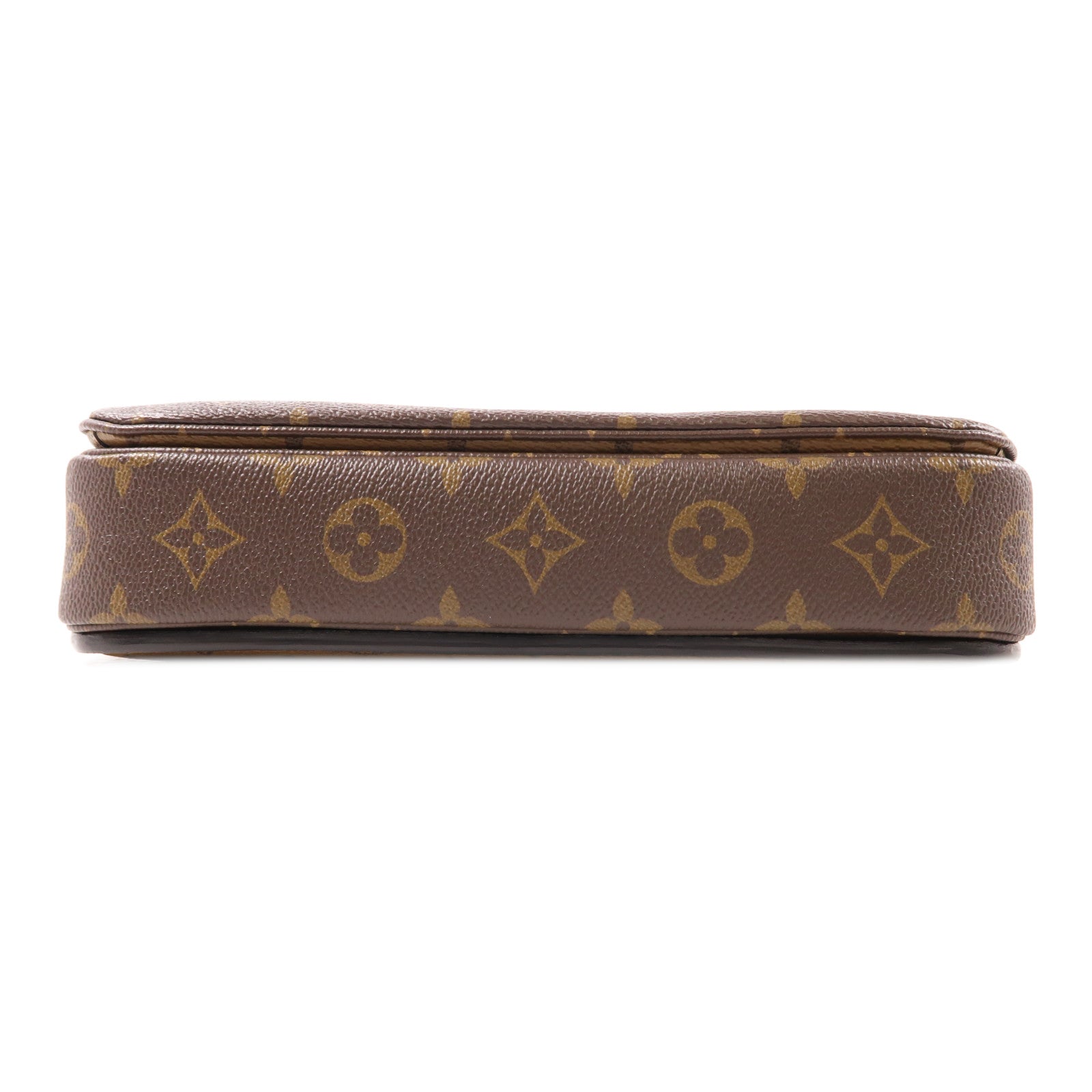 LOUIS VUITTON Monogram Reverse Pochette Metis金扣手挽肩背兩用袋棕色