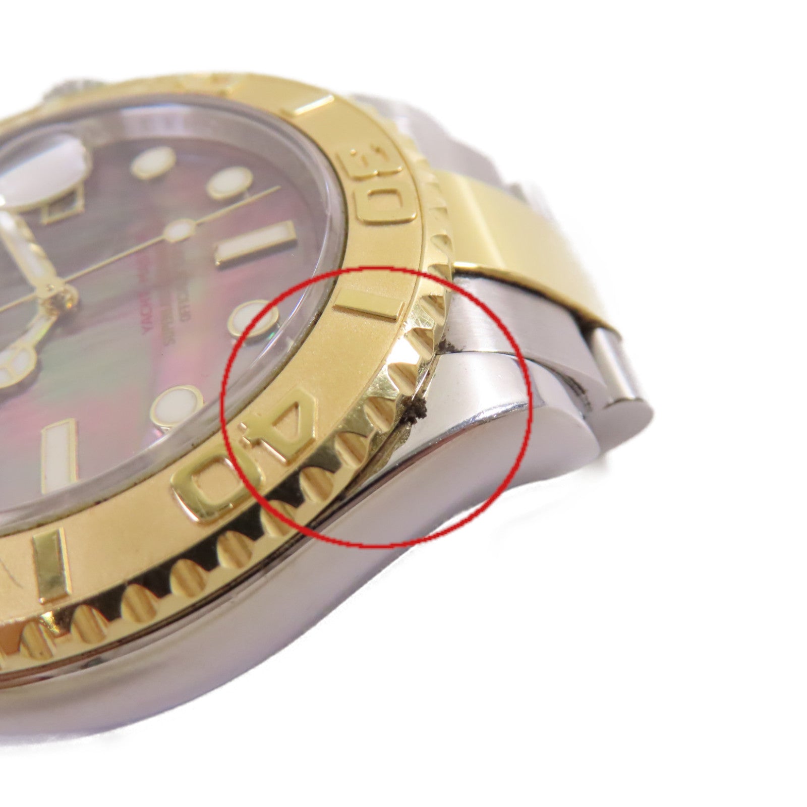 ROLEX Yacht Master Watch 18K黃金/不鏽鋼自動機芯手錶貝殼啡色
