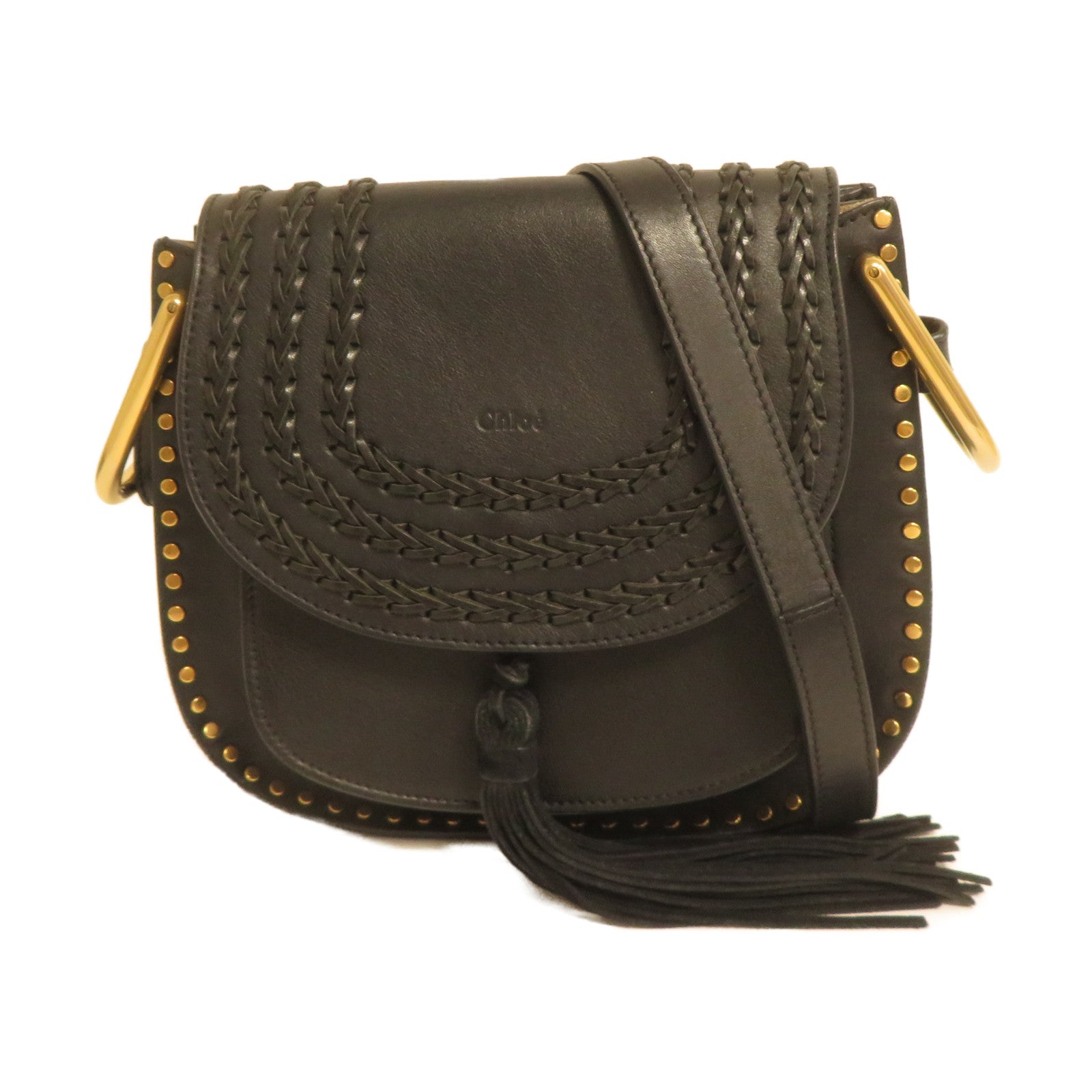 Chloe **【激減優惠】牛皮皮革Shoulder Bag金扣肩背袋黑色