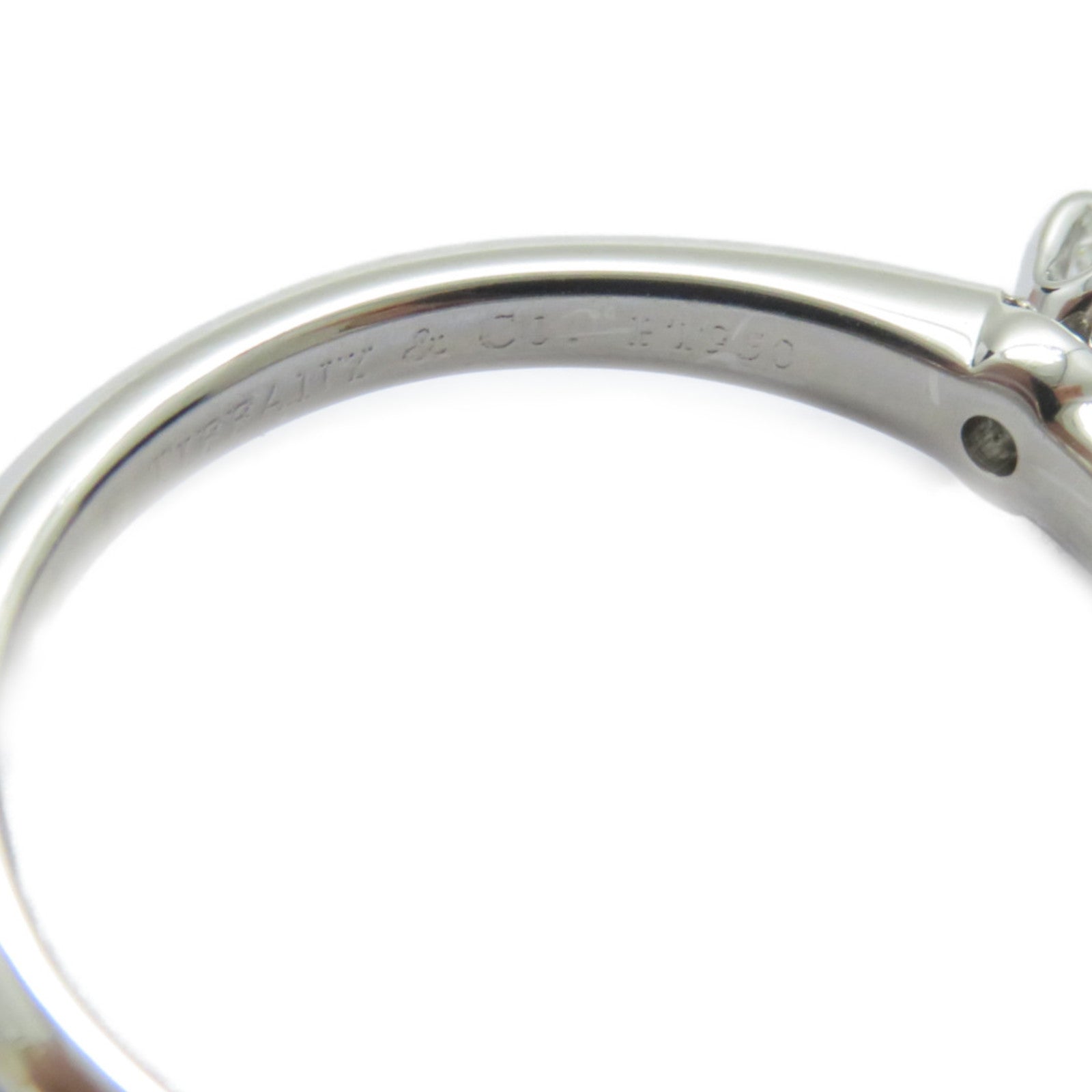 TIFFANY＆CO 950鉑金Solitaire Diamond Ring鑽石戒指US#6