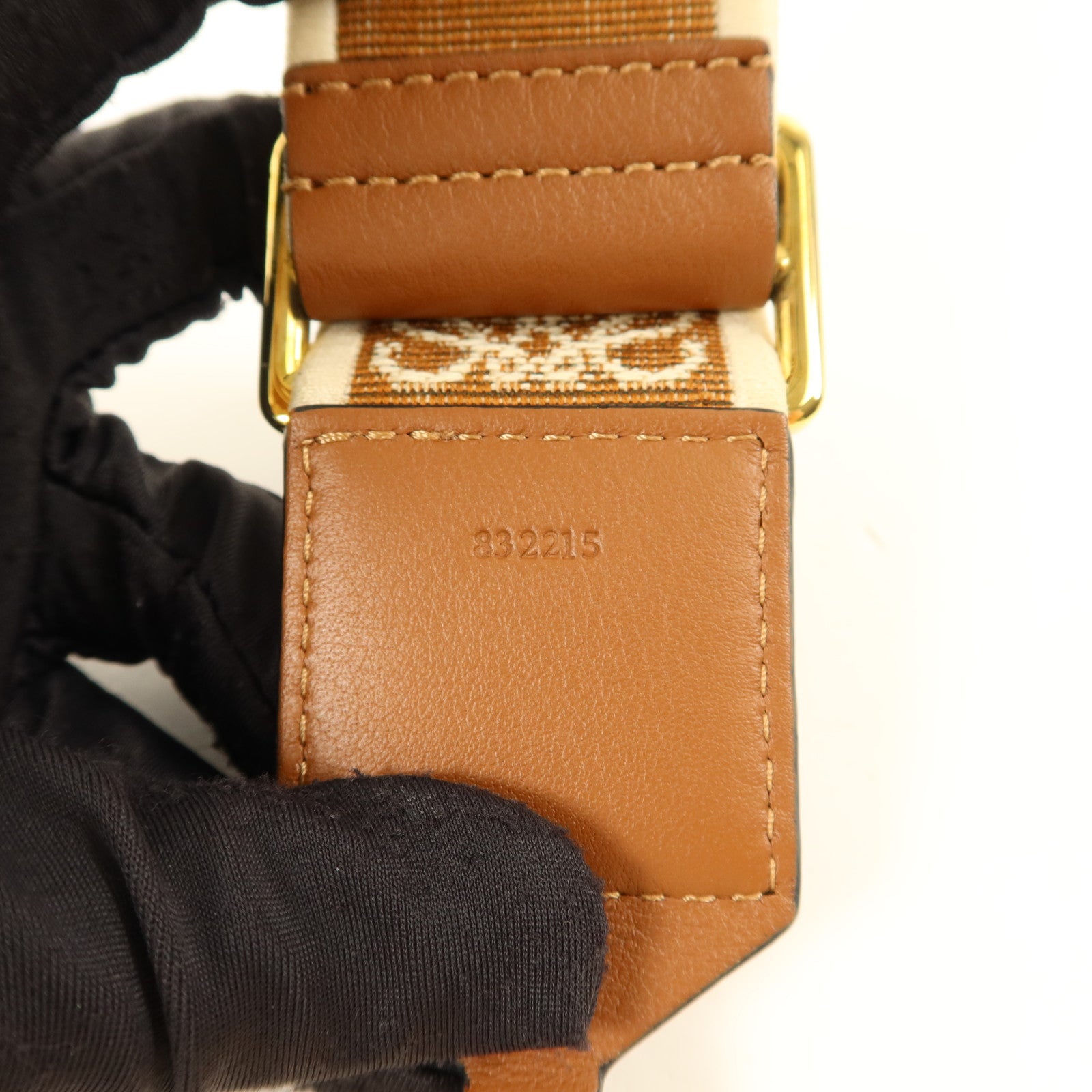 LOEWE 帆布/牛皮皮革Shoulder Strap肩帶