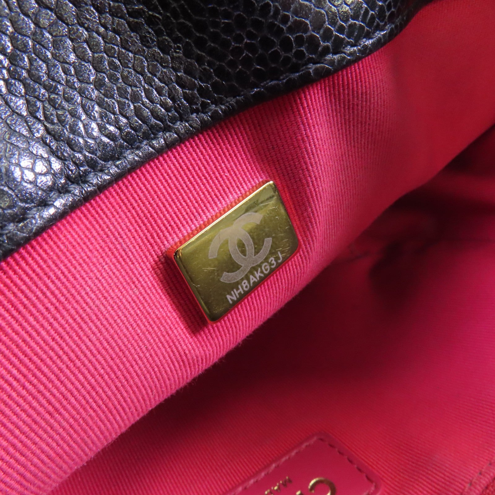 CHANEL 牛皮皮革Chain Shoulder Bag金扣鏈帶肩背袋