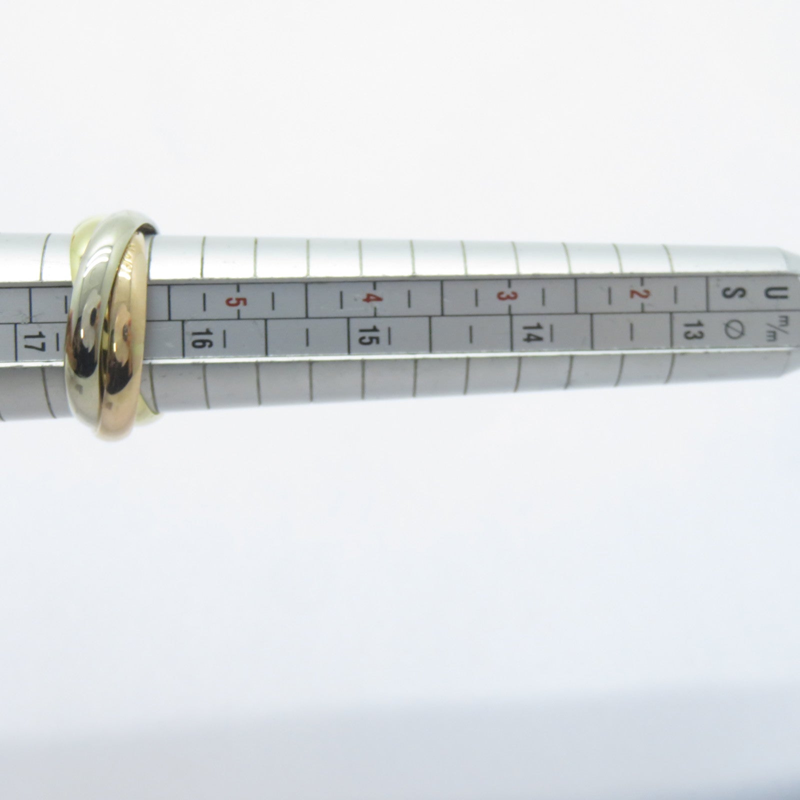 CARTIER 18K黃金/白金/玫瑰金Les Must De Trinity戒指Cartier#51/US#6