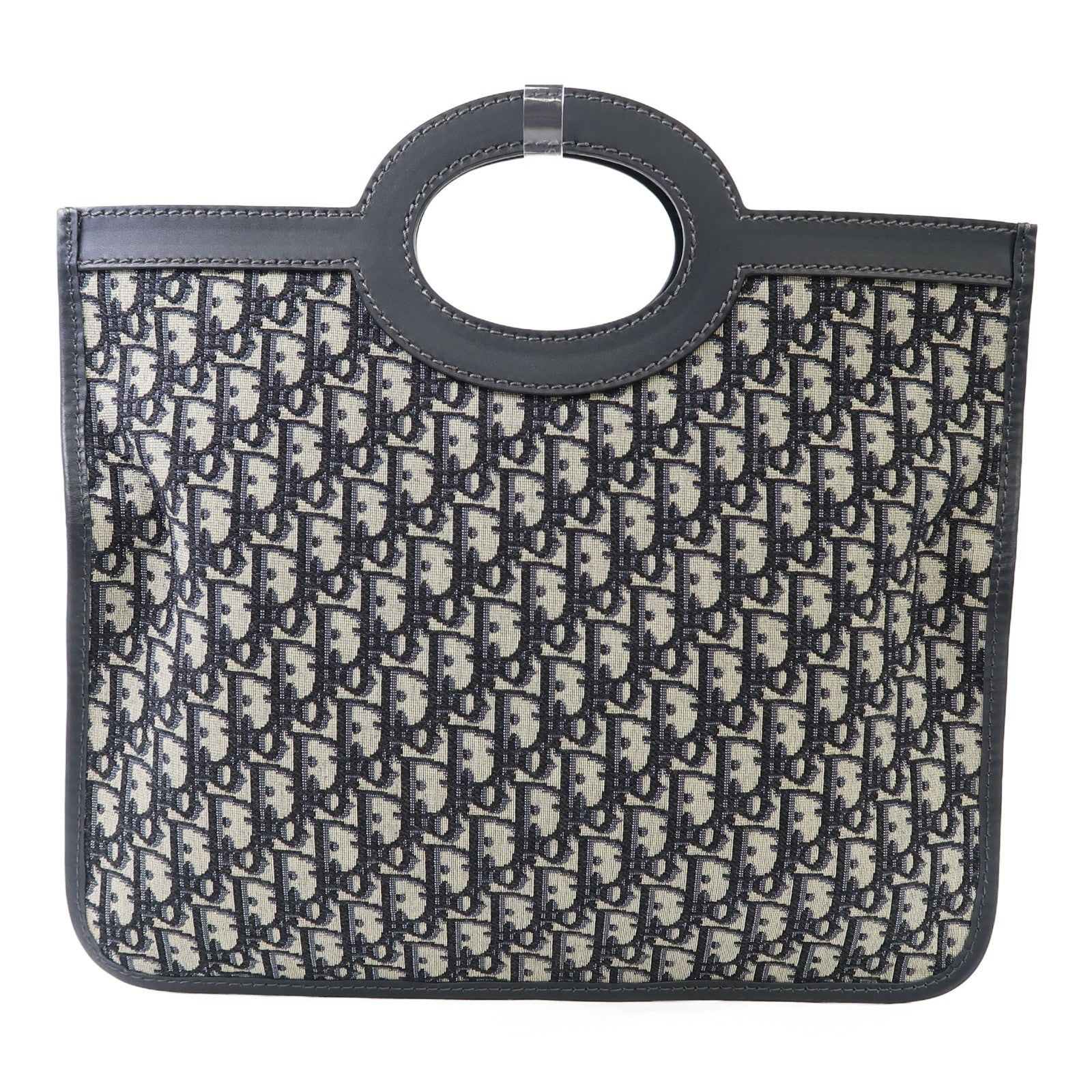 Dior 帆布Hand Bag金扣手挽袋藍色