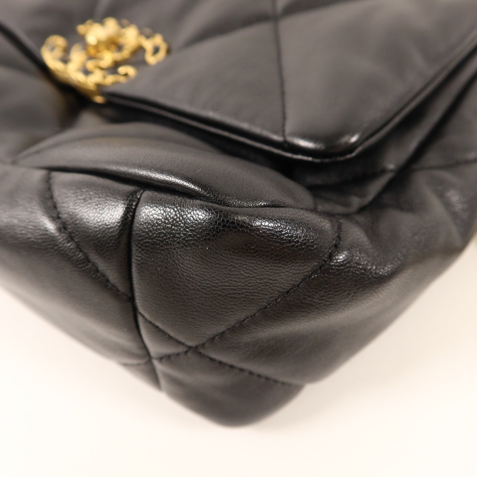 CHANEL 羊皮皮革Chanel 19 Small金扣手挽肩背兩用袋