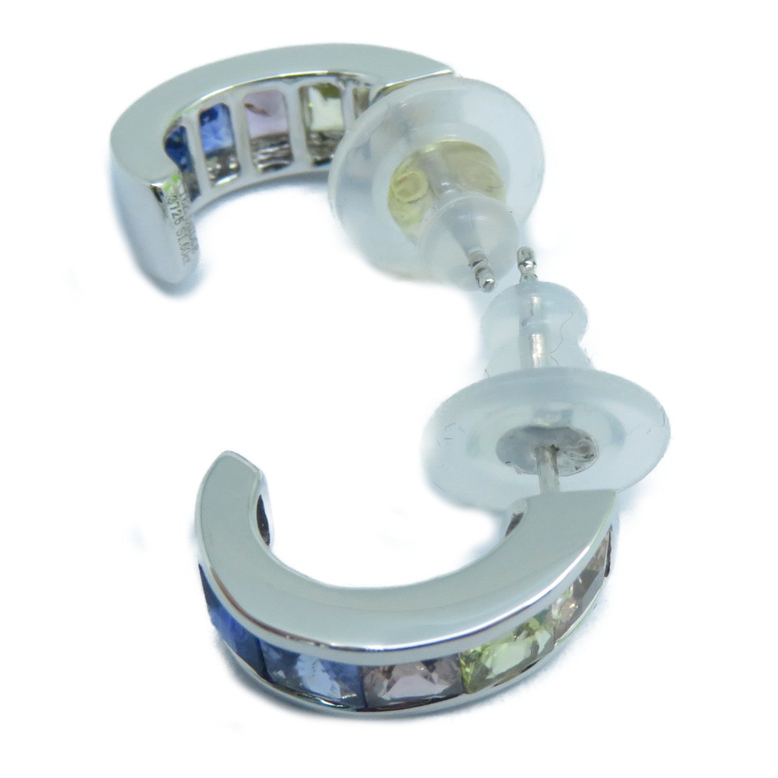 JEWELRY **【激減優惠】18K白金Earrings 1.60ct/1.50ct彩色寶石耳環