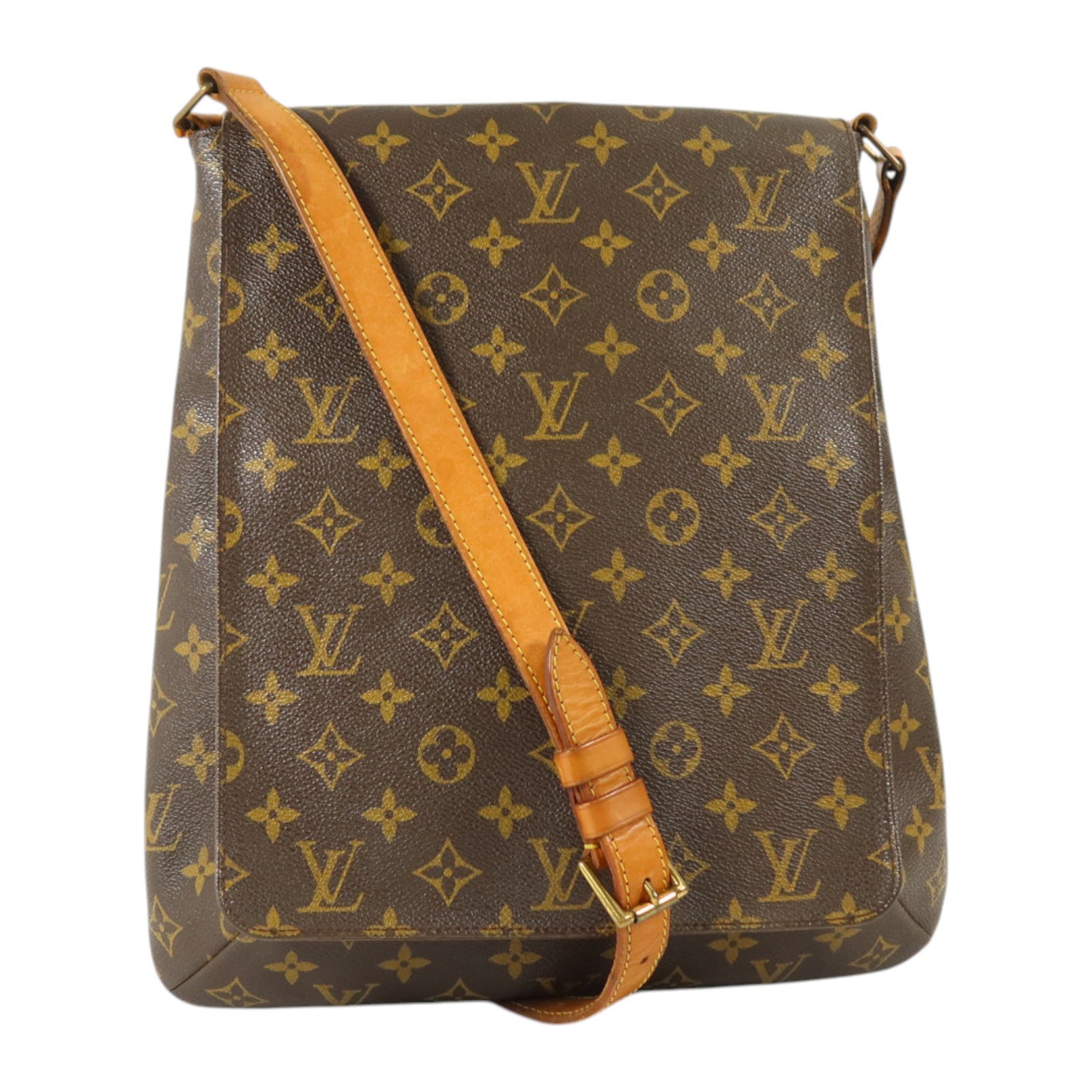 LOUIS VUITTON Monogram Musette金扣肩背袋