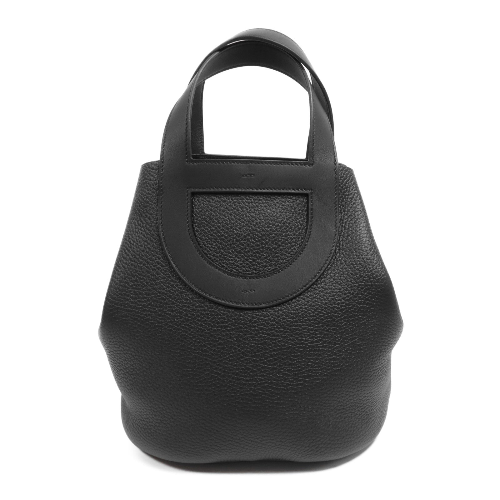 HERMES Clemence皮革In The Loop 23金扣手挽袋Noir